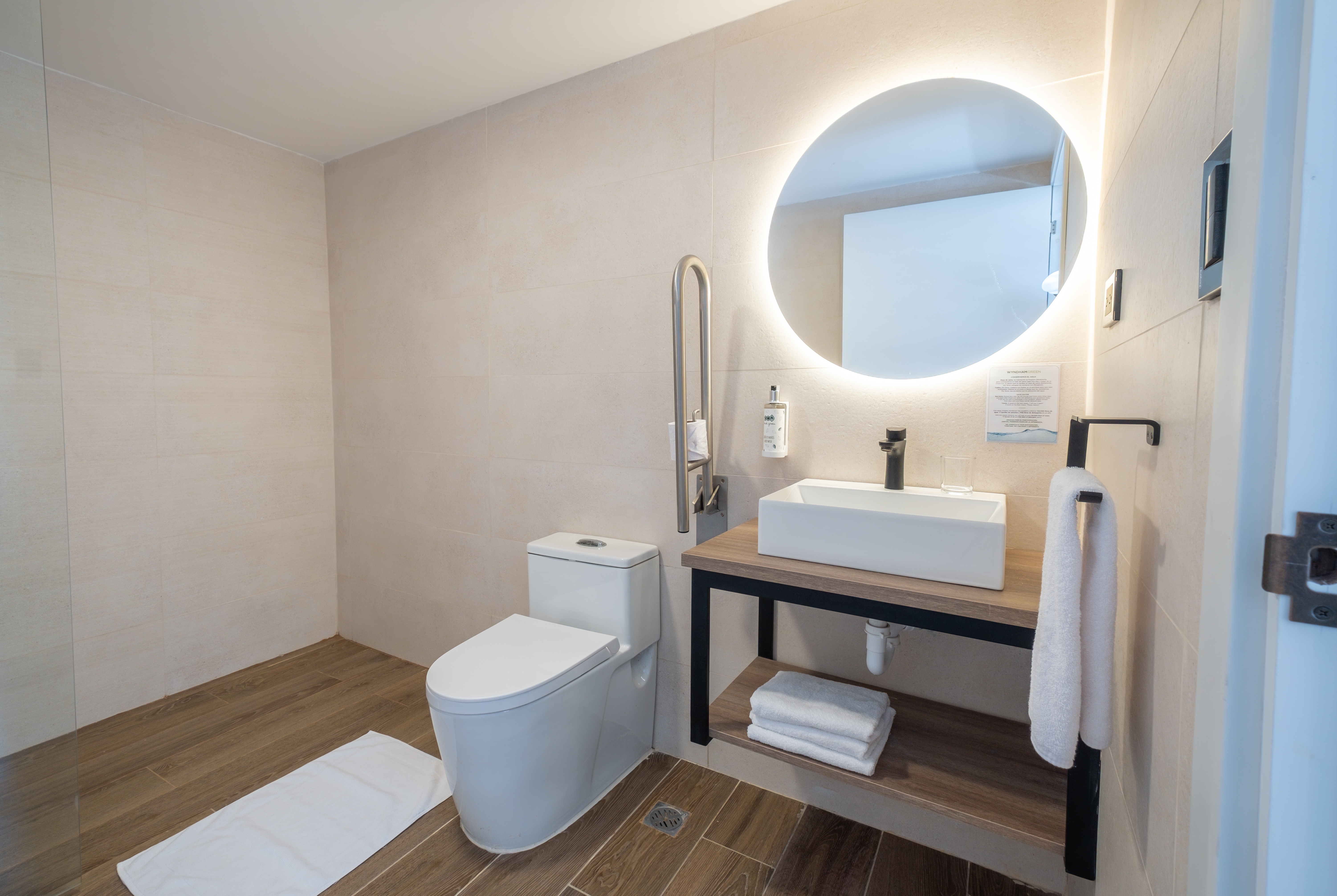 Guest room bath at the Days Inn by Wyndham Juan Dolio in Juan Dolio, Other than US/Canada