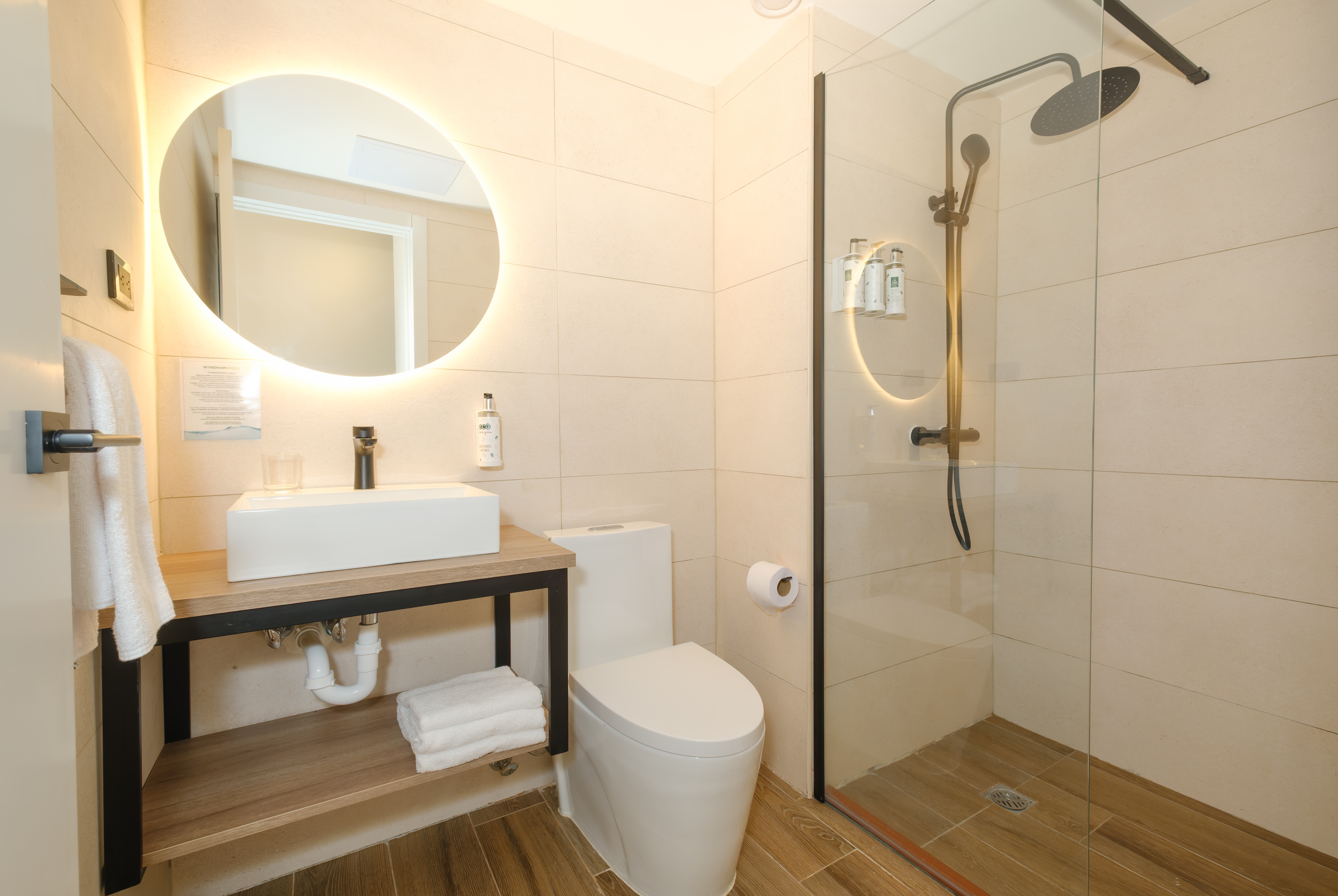 Guest room bath at the Days Inn by Wyndham Juan Dolio in Juan Dolio, Other than US/Canada