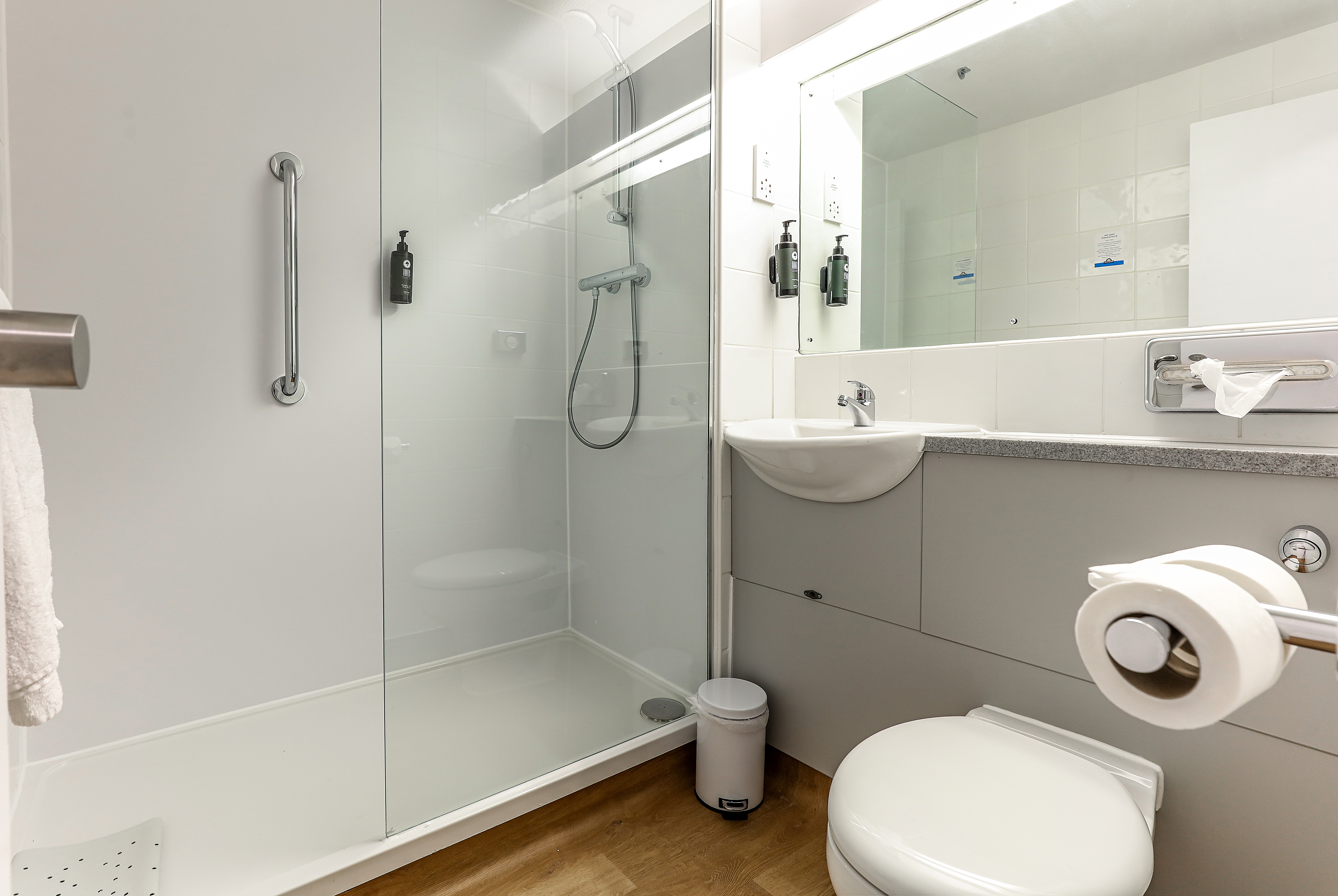 Guest room bath at the Days Inn by Wyndham Gretna Green M74 in Gretna Green, Other than US/Canada