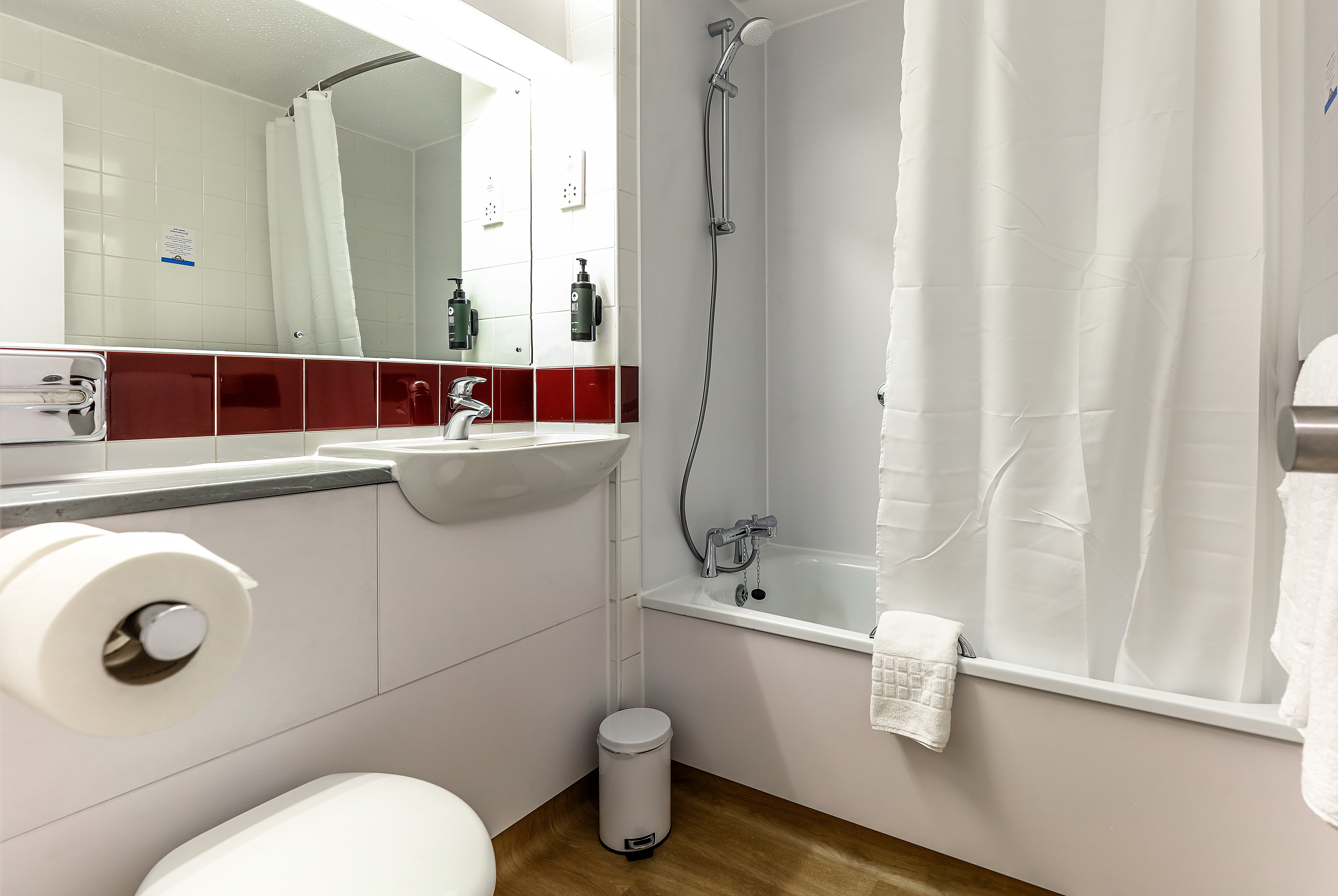 Guest room bath at the Days Inn by Wyndham Gretna Green M74 in Gretna Green, Other than US/Canada