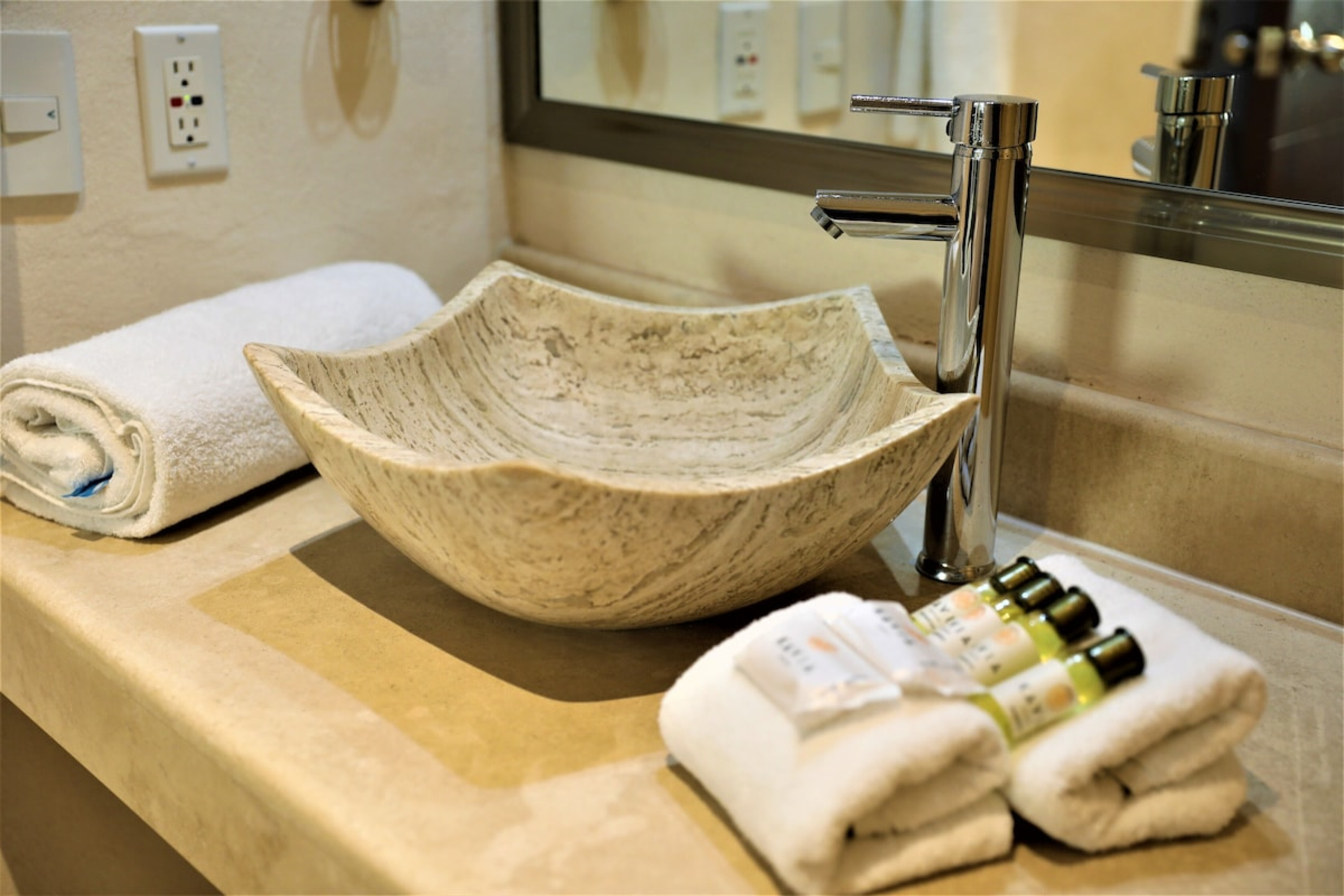 Guest room bath at the Days Inn by Wyndham Playa del Carmen in Playa del Carmen, Other than US/Canada
