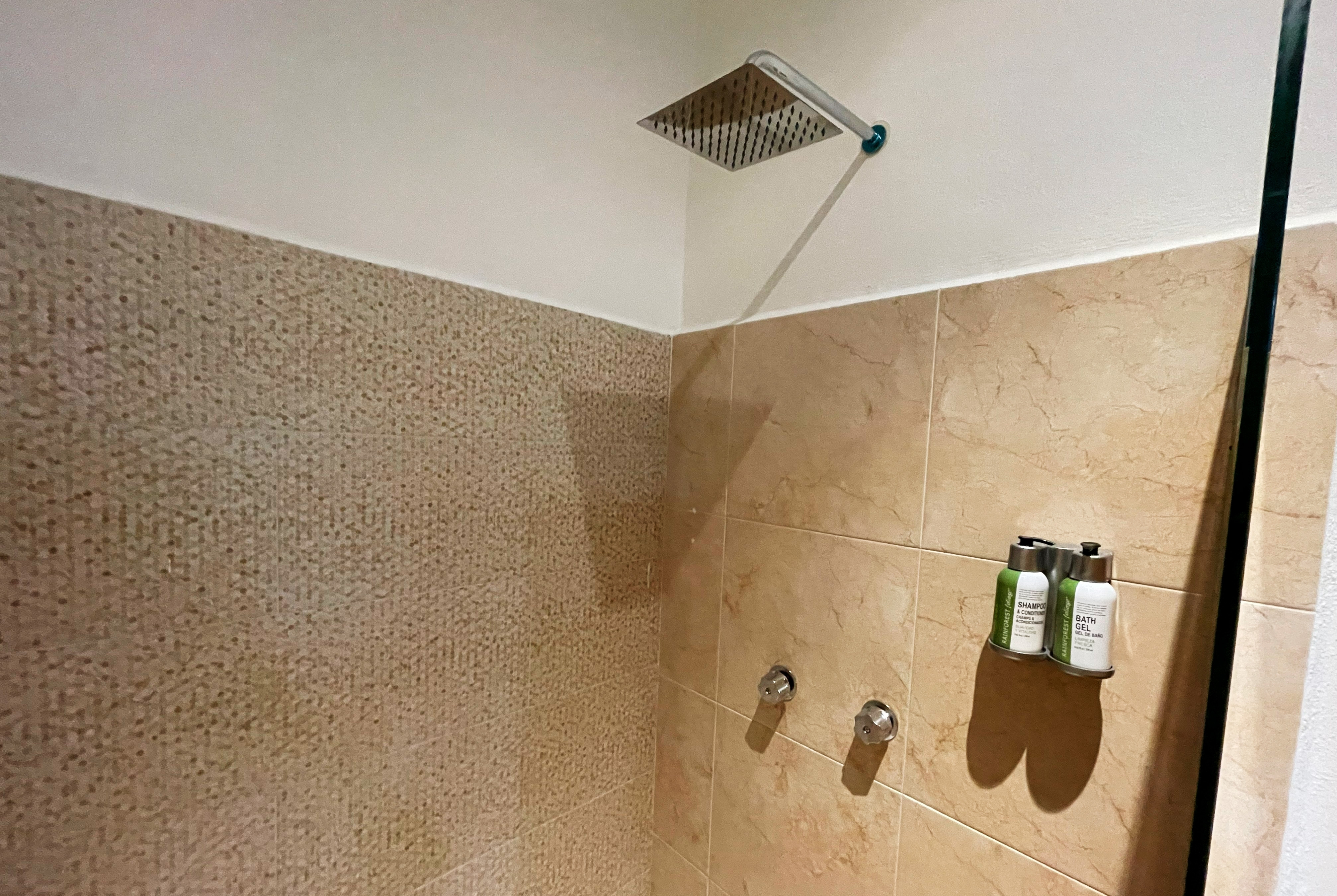 Guest room bath at the Days Inn by Wyndham Playa del Carmen in Playa del Carmen, Other than US/Canada