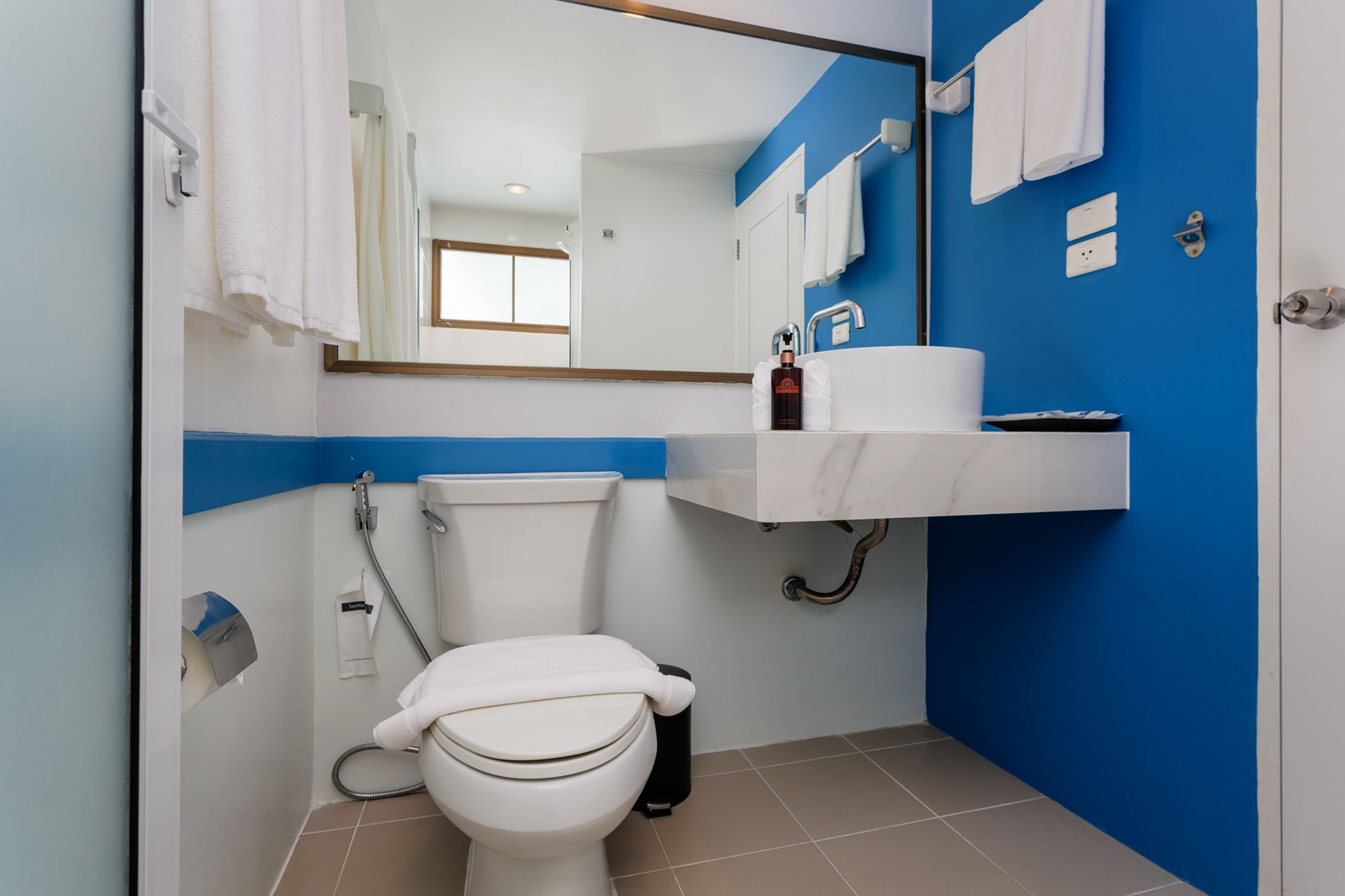 Guest room bath at the Days Inn by Wyndham Patong Beach Phuket in Phuket, Other than US/Canada