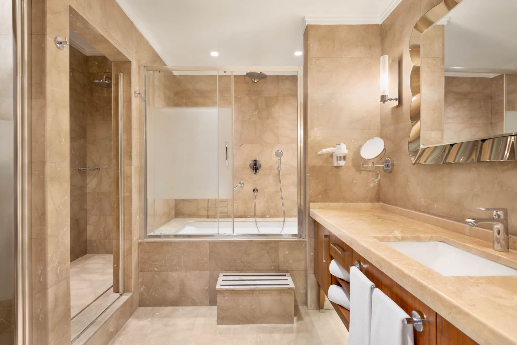Guest room bath at the Days Hotel by Wyndham Istanbul Maltepe in Istanbul, Other than US/Canada
