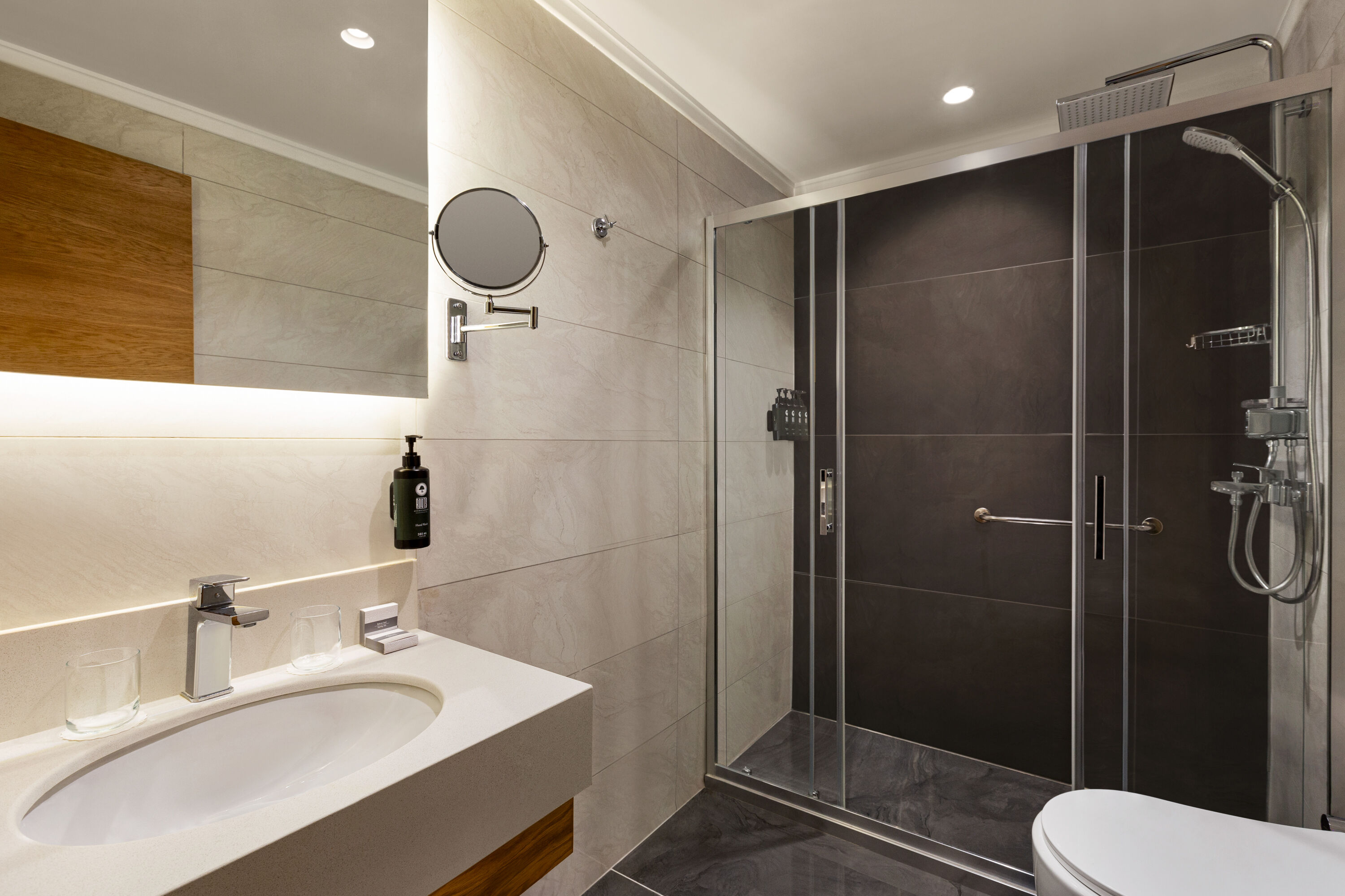 Guest room bath at the Days Inn by Wyndham Istanbul Bomonti in Istanbul, Other than US/Canada
