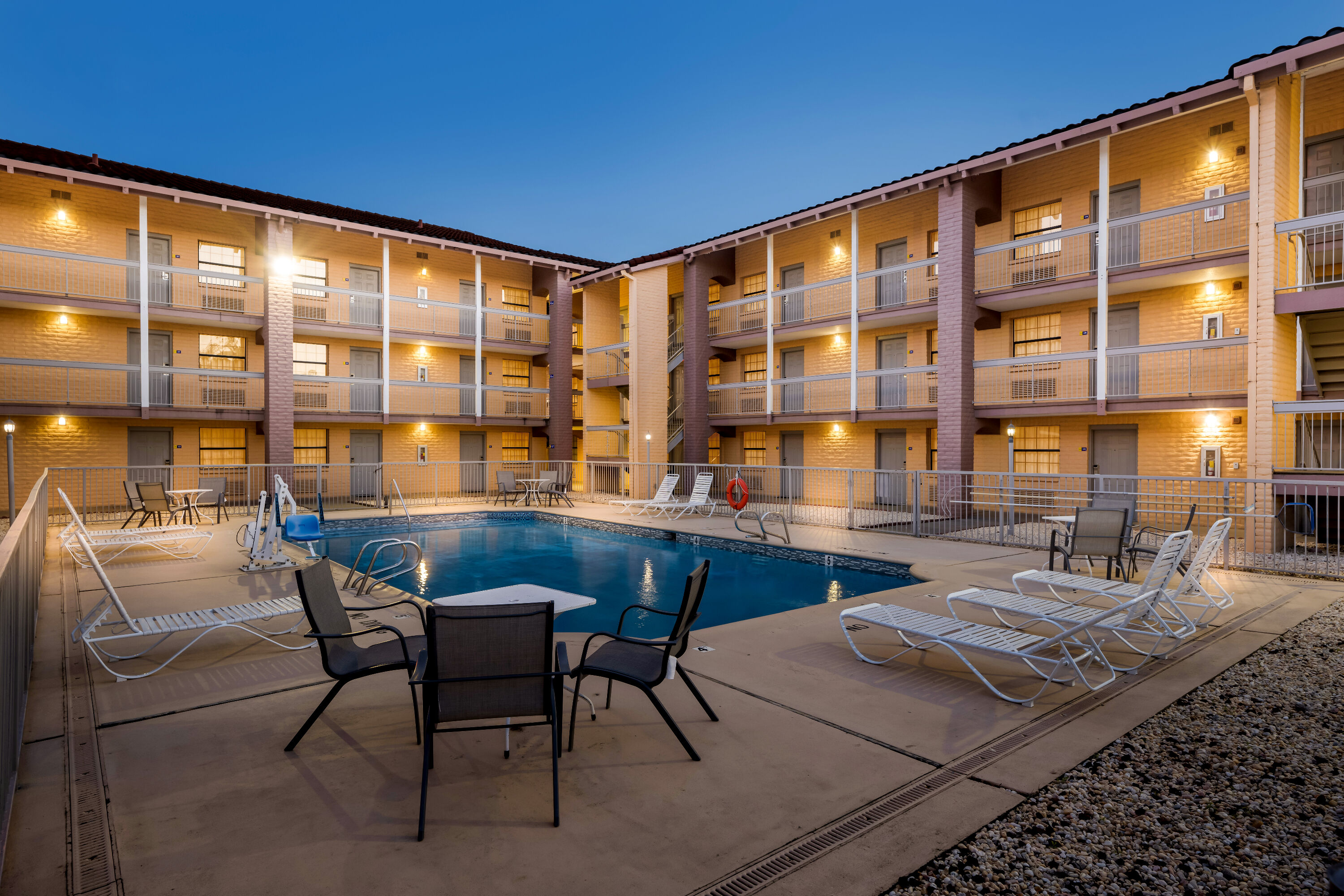 Pool night image at the Days Inn by Wyndham Birmingham/West in Birmingham, Alabama