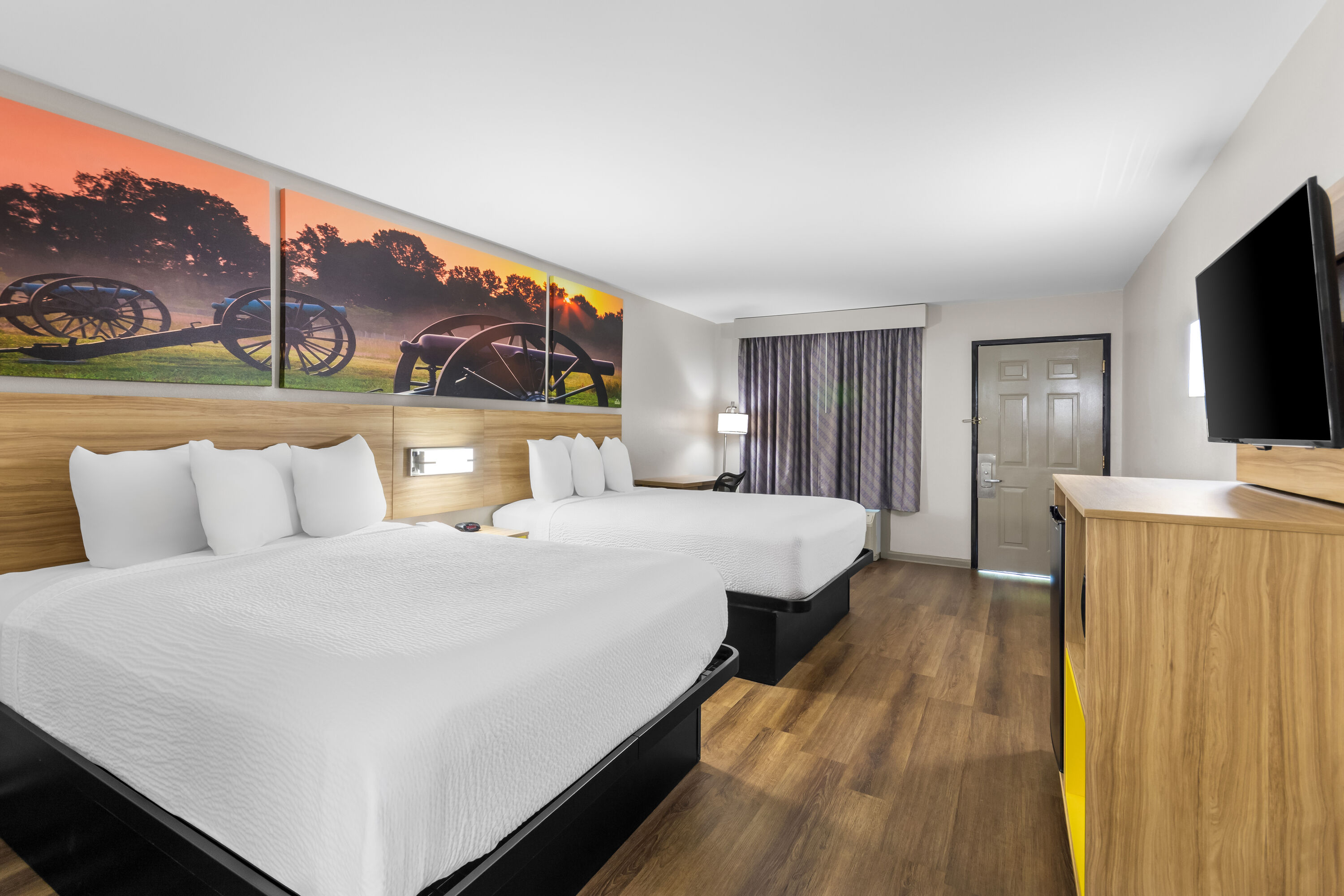 Double bed guest room at the Days Inn by Wyndham Enterprise in Enterprise, Alabama