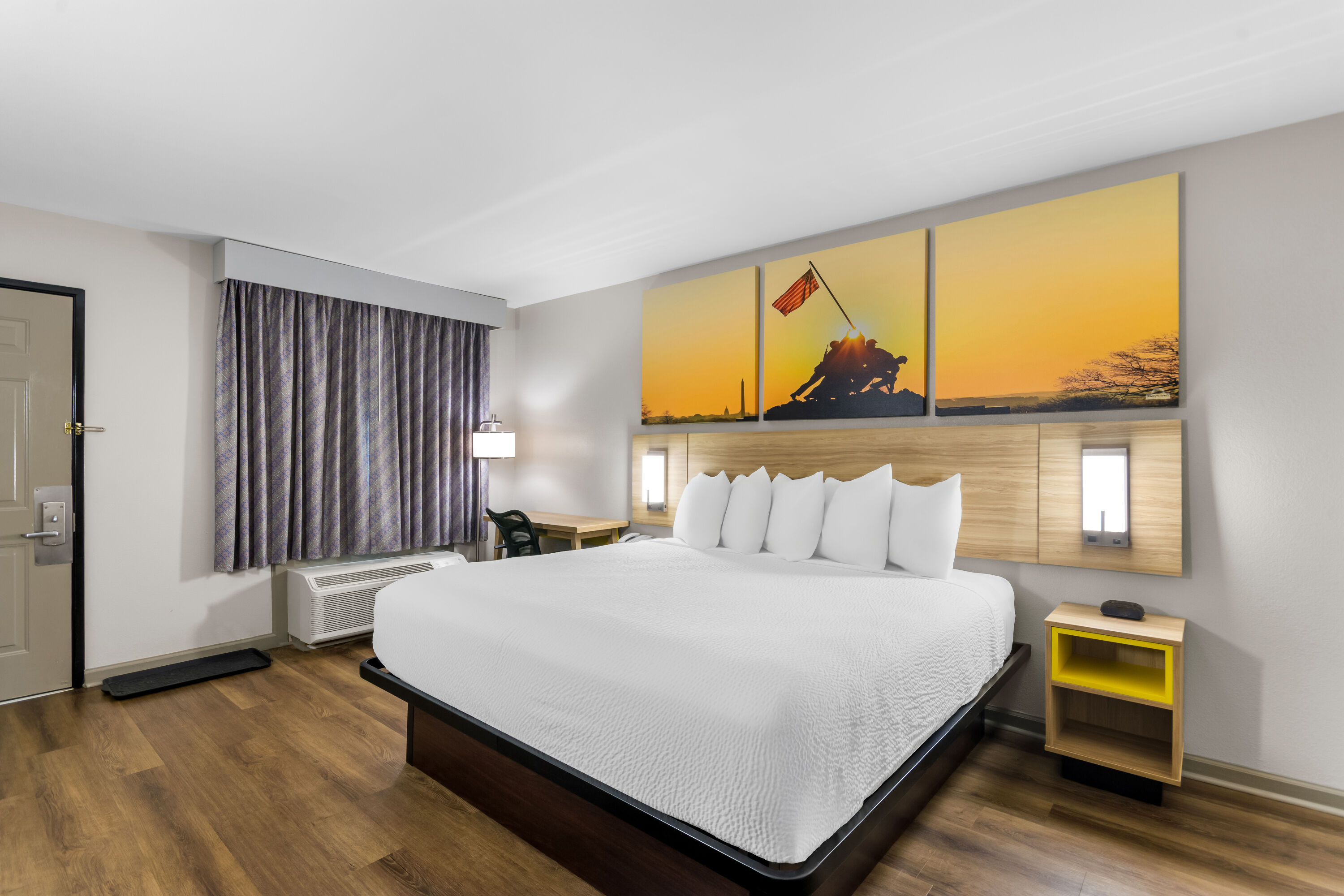 King bed guest room at the Days Inn by Wyndham Enterprise in Enterprise, Alabama