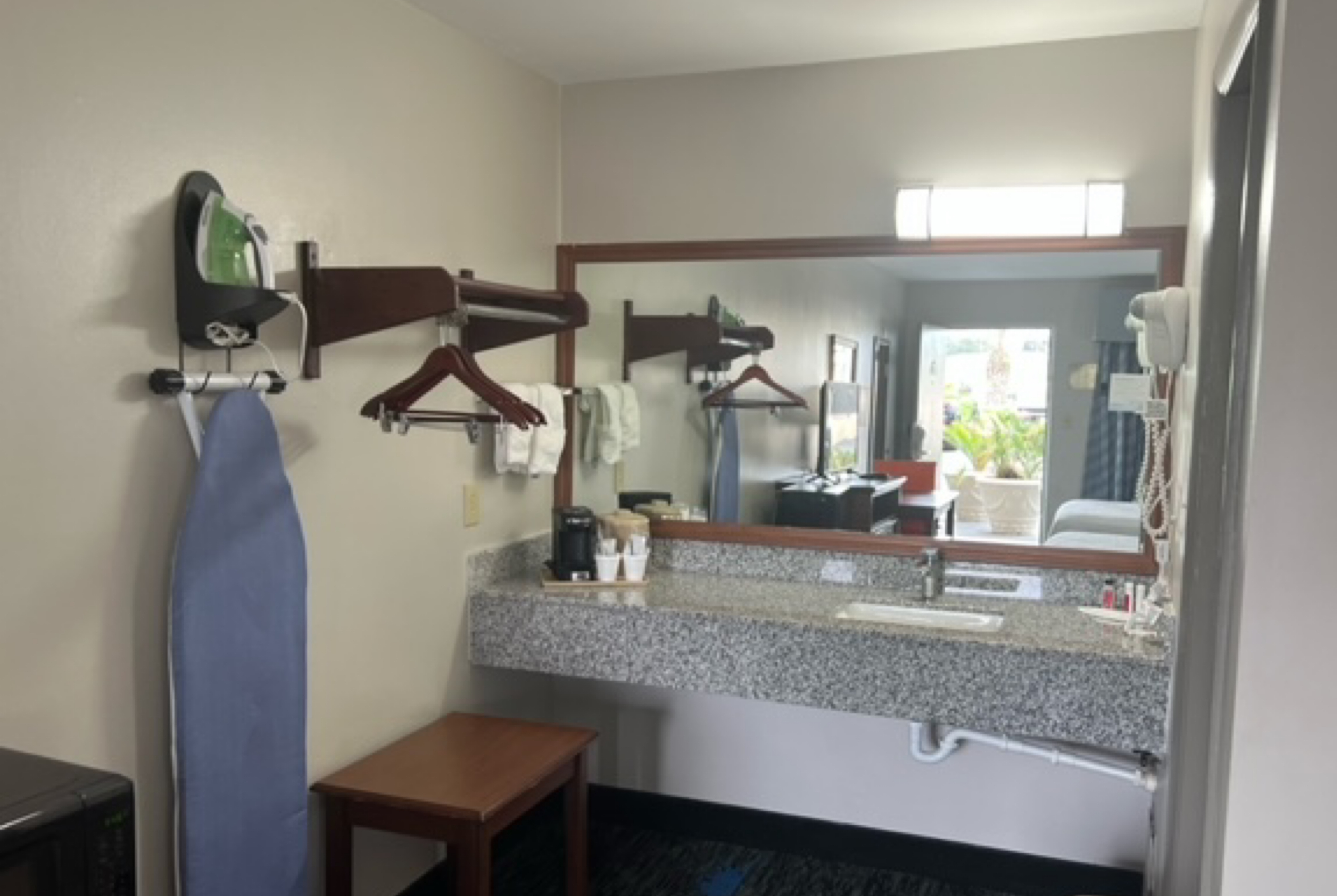 Guest room bath at the Days Inn by Wyndham Greenville in Greenville, Alabama