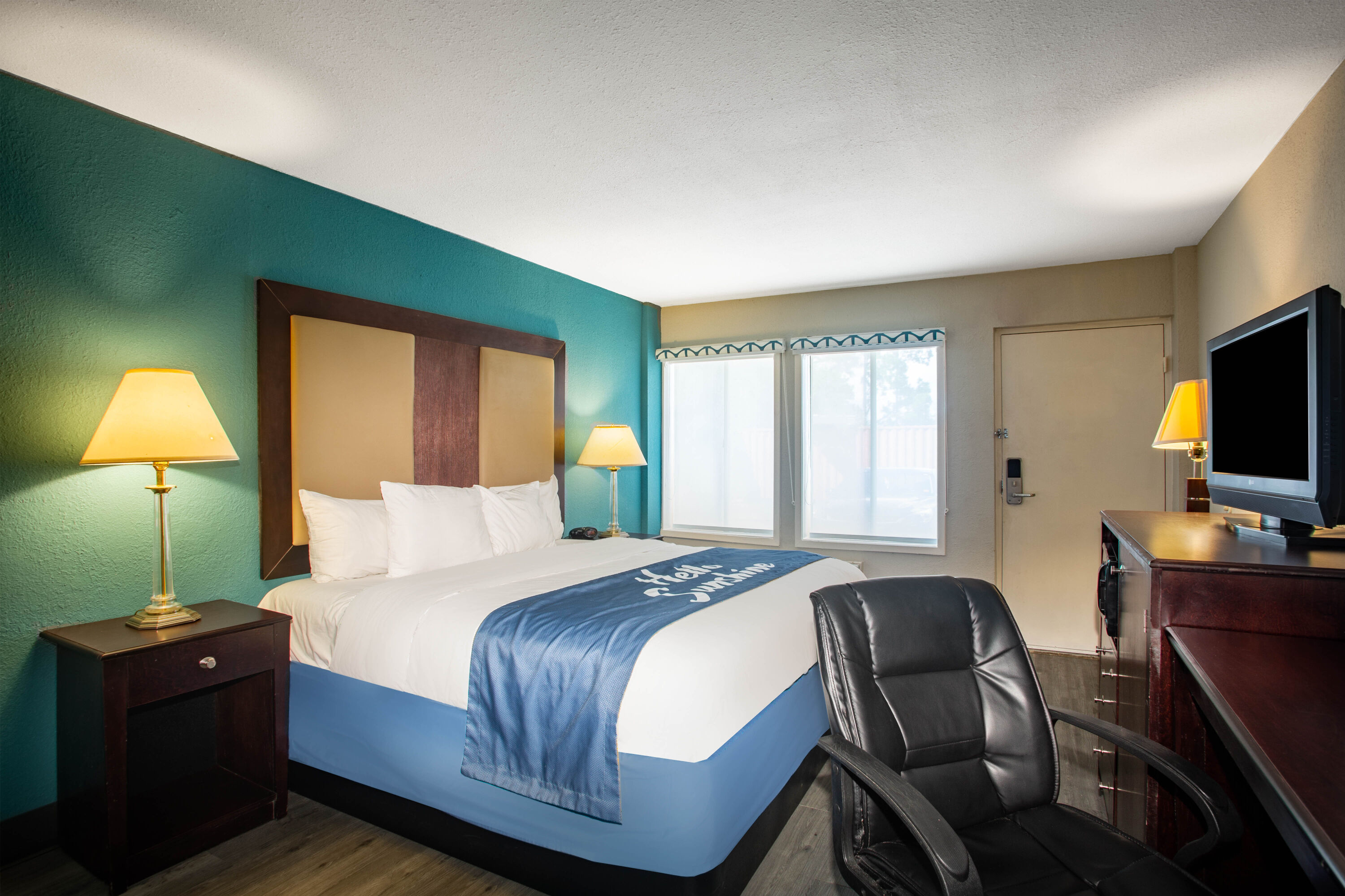 Guest room at the Days Inn by Wyndham Mobile I-65 in Mobile, Alabama