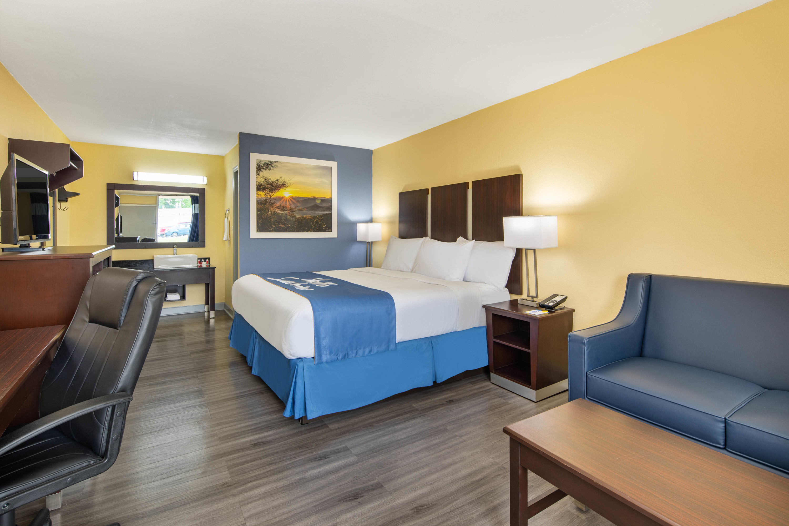Guest room at the Days Inn by Wyndham Muscle Shoals Florence in Muscle Shoals, Alabama