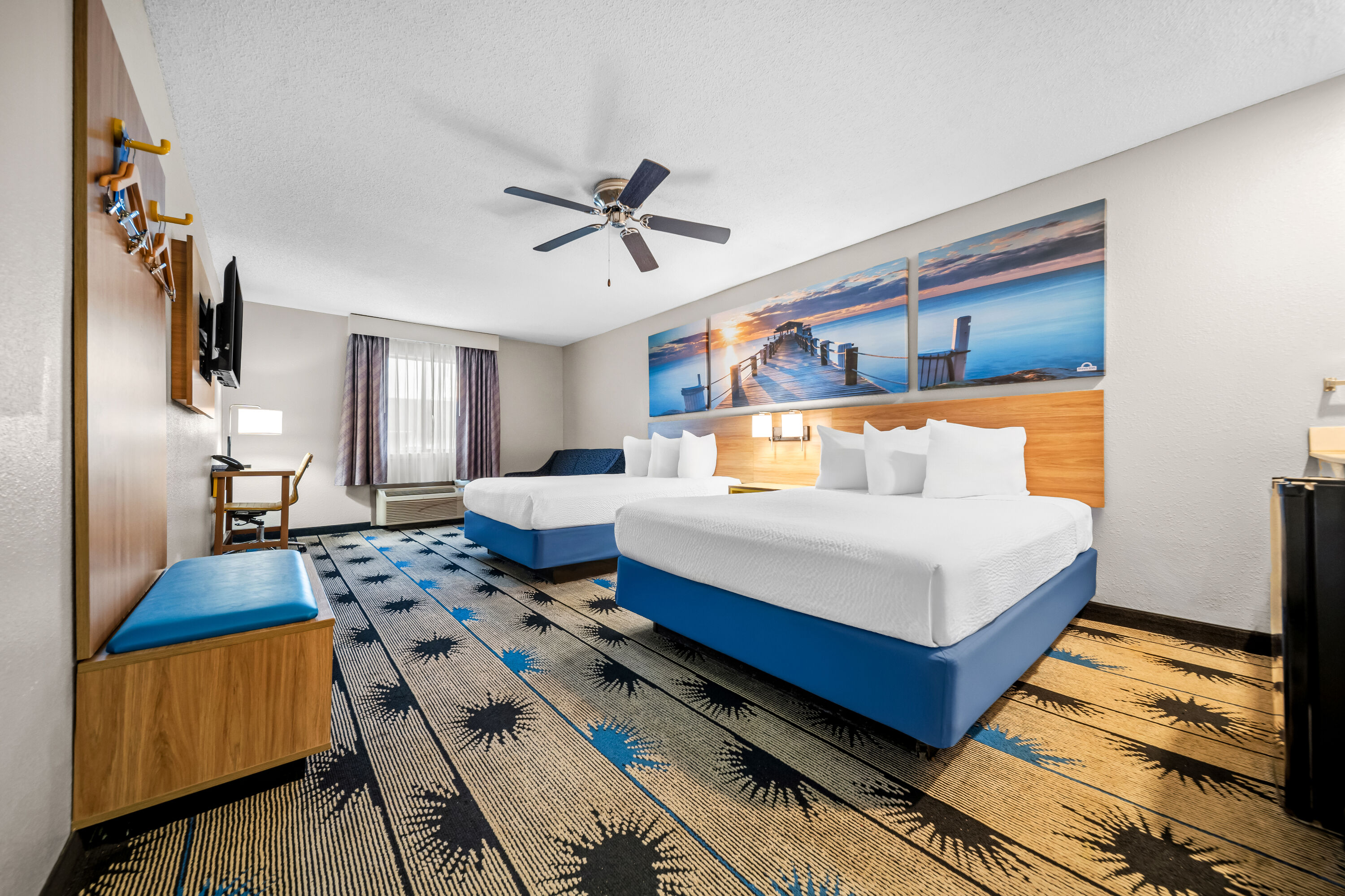 Double bed guest room at the Days Inn by Wyndham Troy in Troy, Alabama