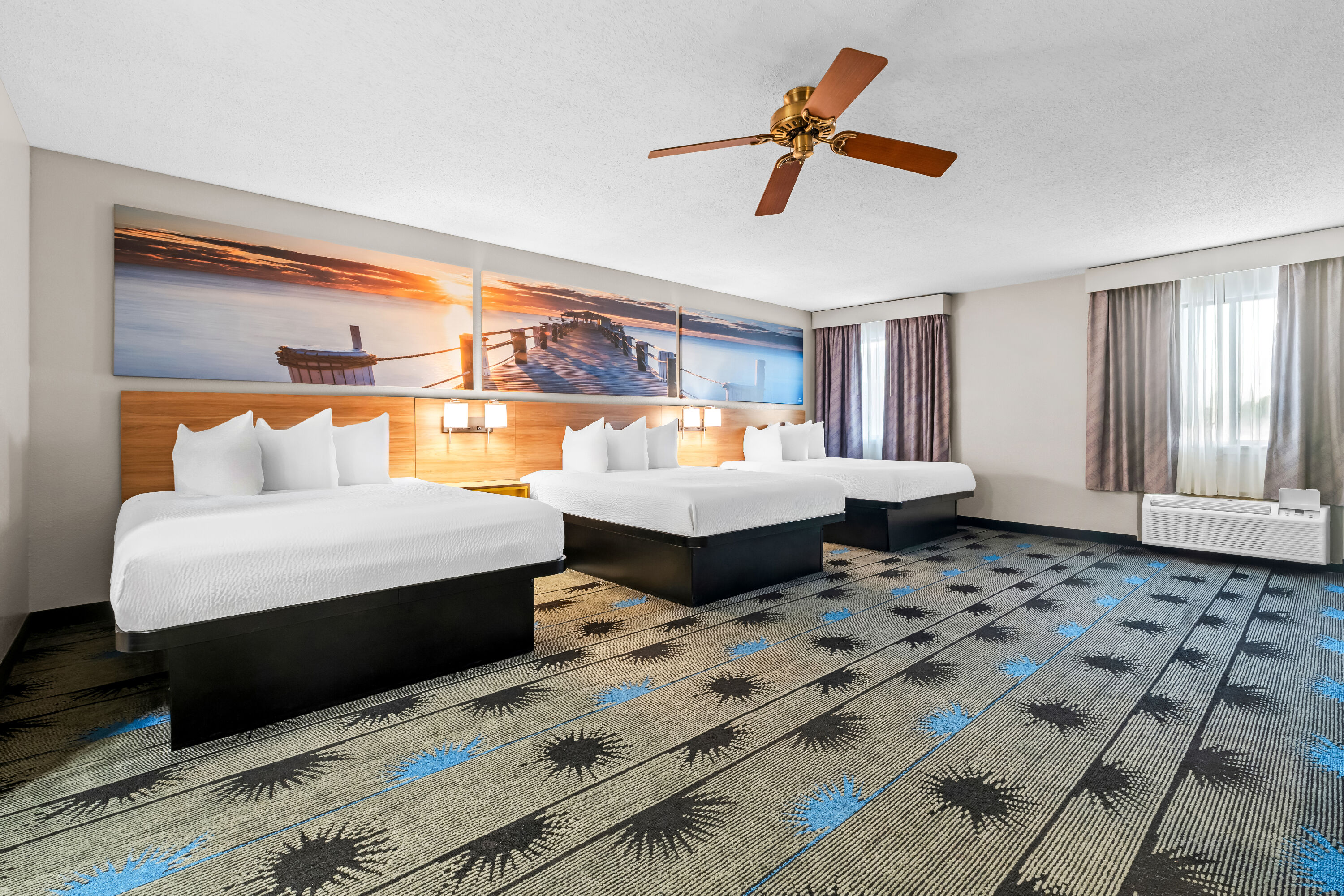 Double bed guest room at the Days Inn by Wyndham Troy in Troy, Alabama