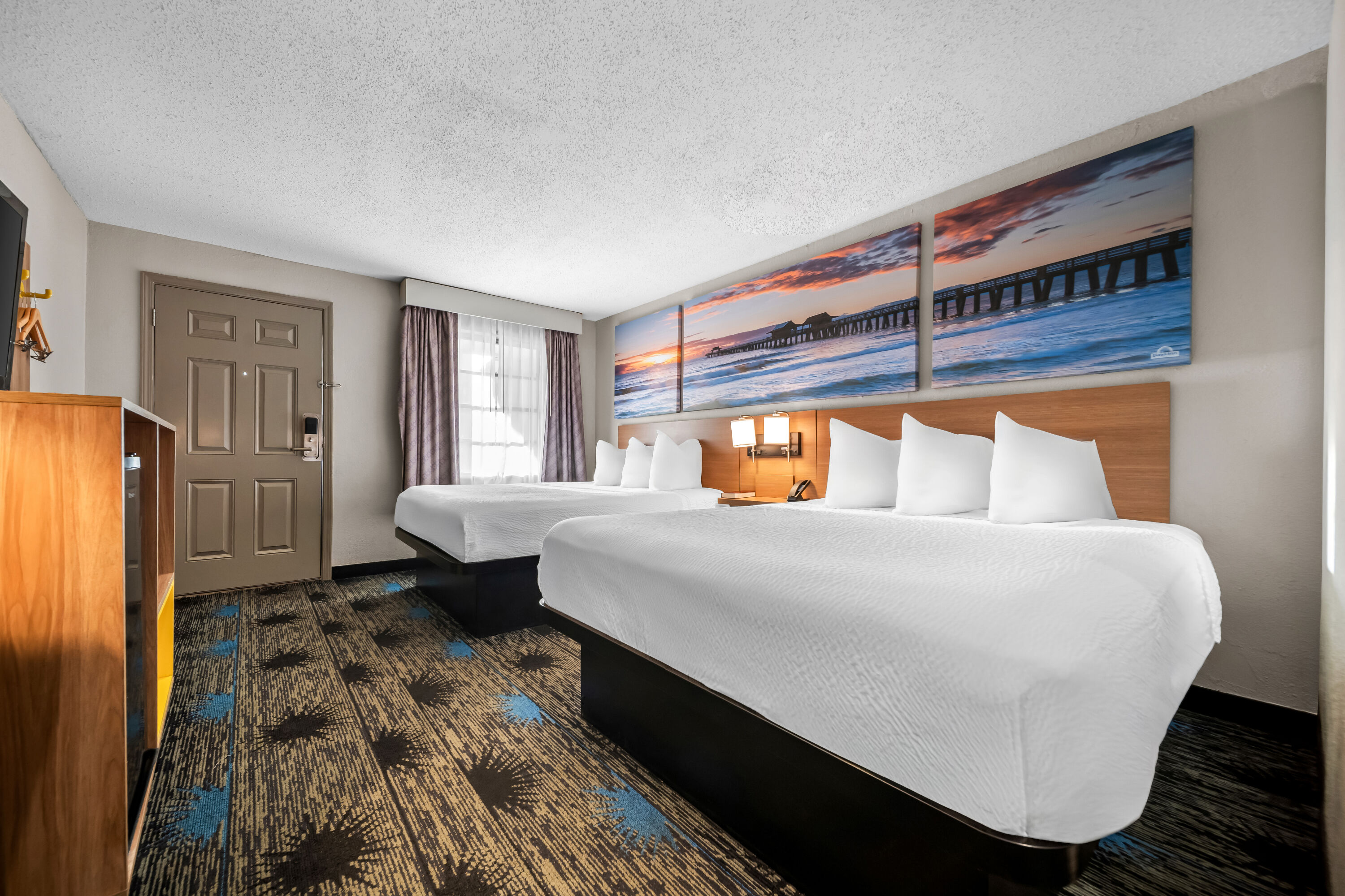 Double bed guest room at the Days Inn by Wyndham Troy in Troy, Alabama