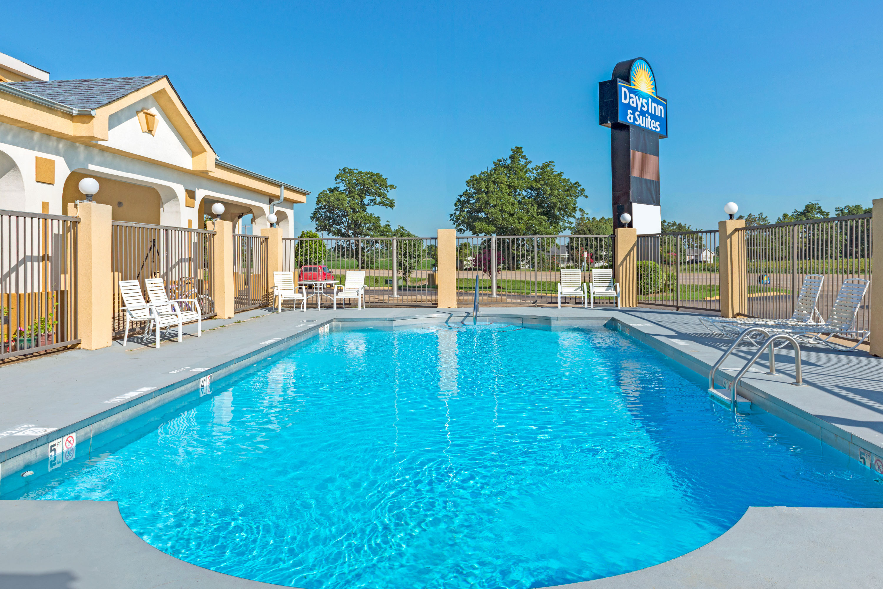 Pool at the Days Inn & Suites by Wyndham Osceola AR in Osceola, Arkansas
