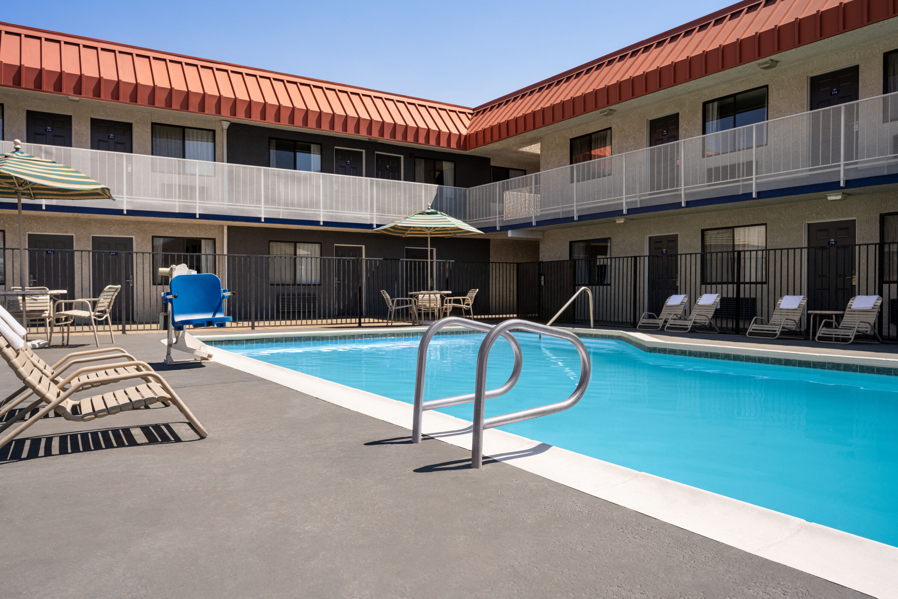 Family pool at the Days Inn by Wyndham Fresno South in Fresno, California