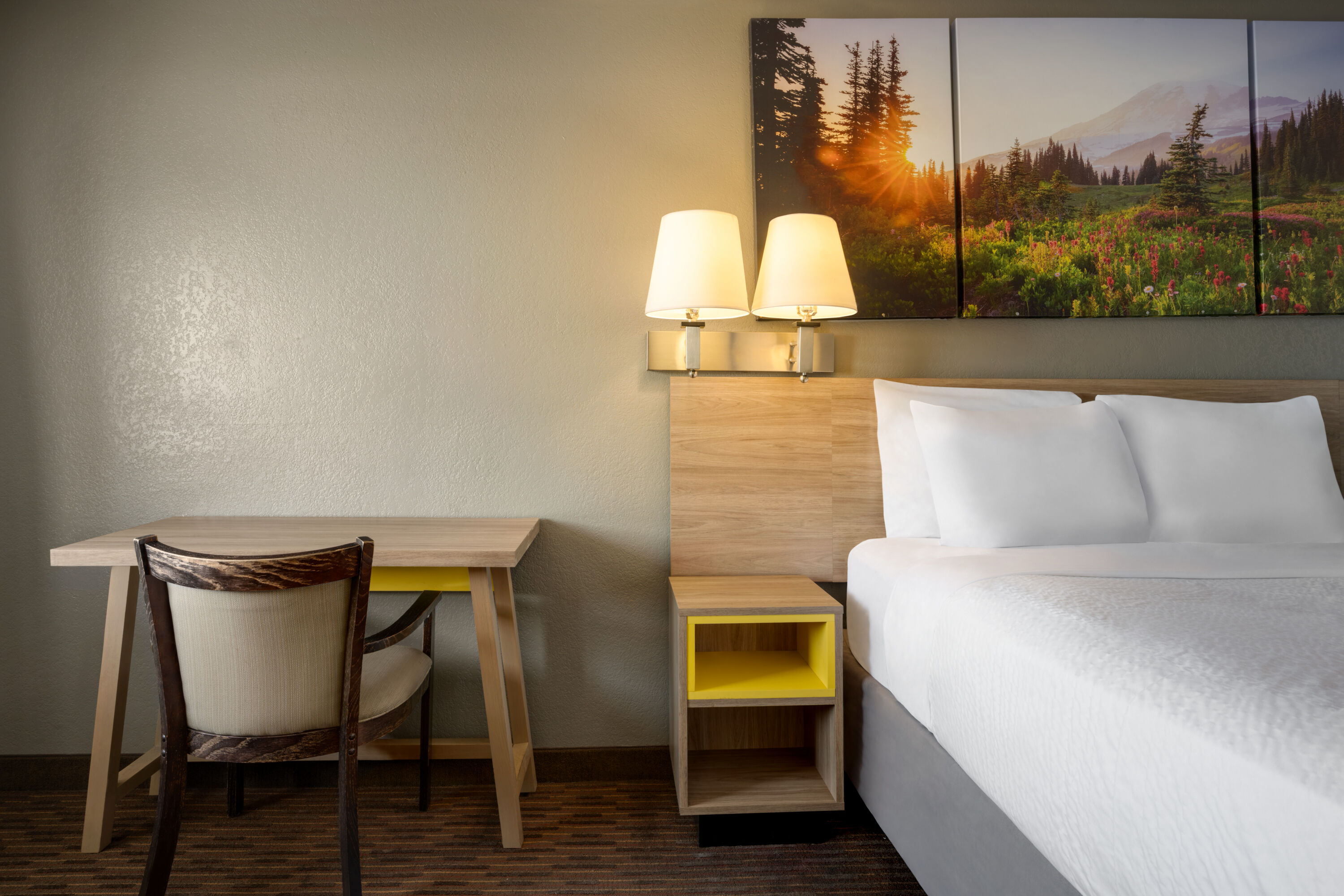 Guest room at the Days Inn by Wyndham Fresno South in Fresno, California