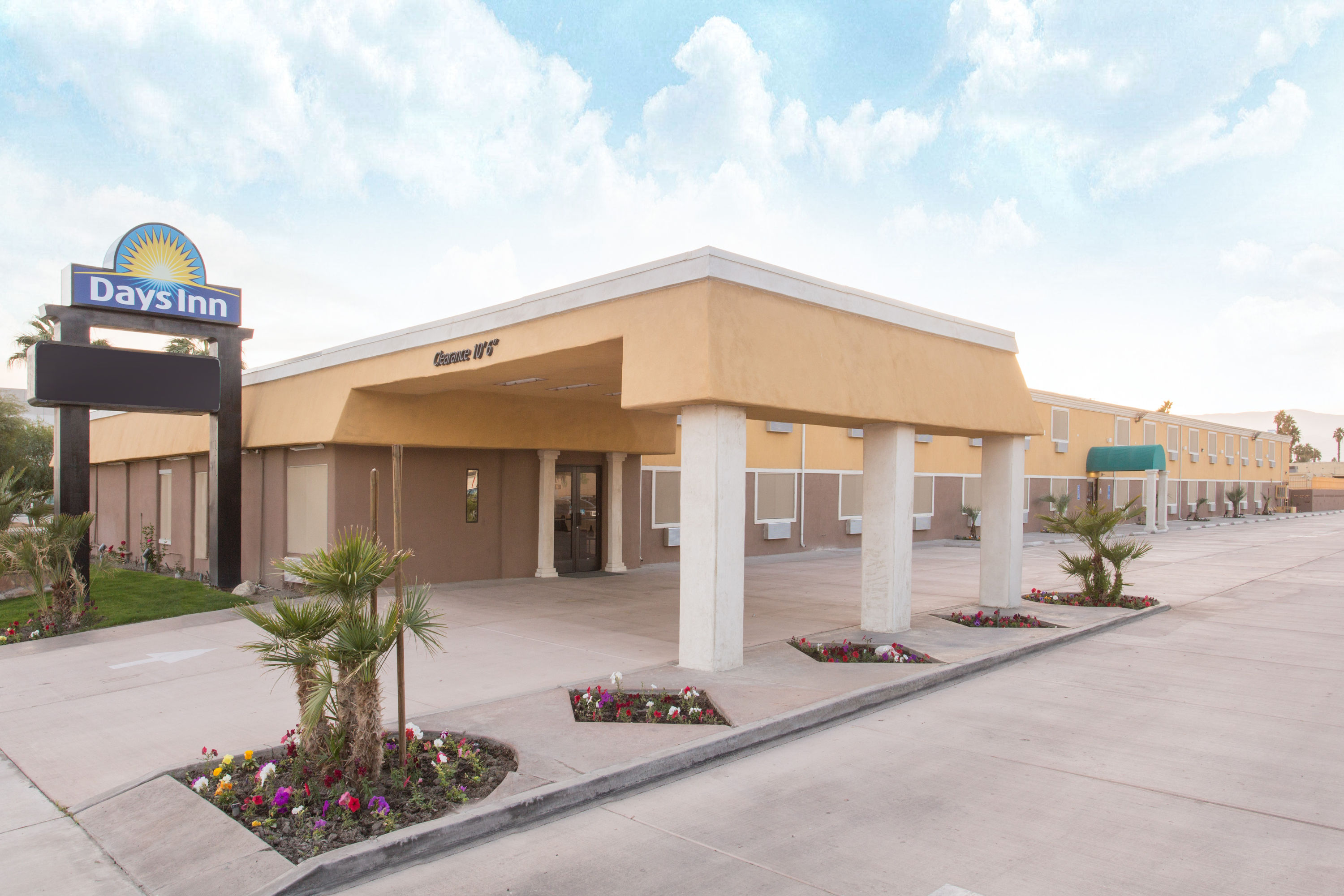 Exterior of Days Inn by Wyndham Indio hotel in Indio, California