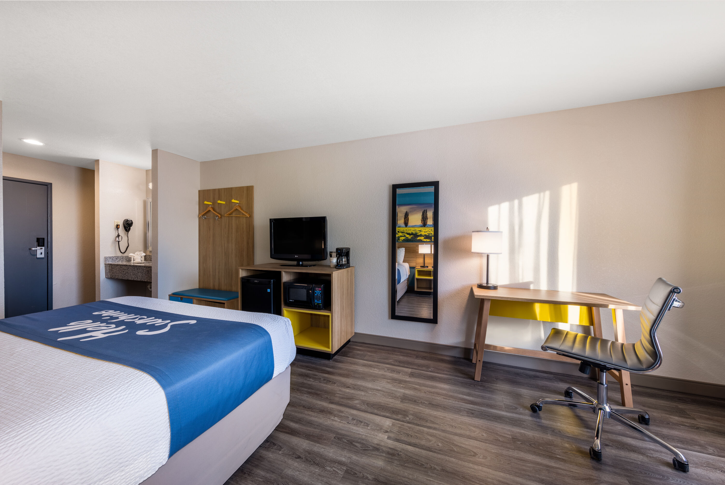 Guest room at the Days Inn by Wyndham Lathrop in Lathrop, California