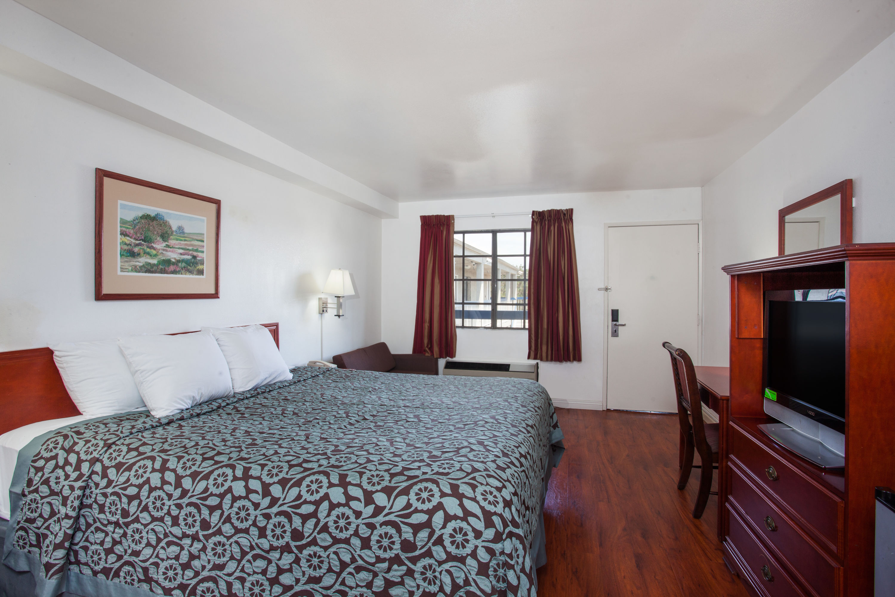 Guest room at the Days Inn by Wyndham Orange Anaheim in Orange, California