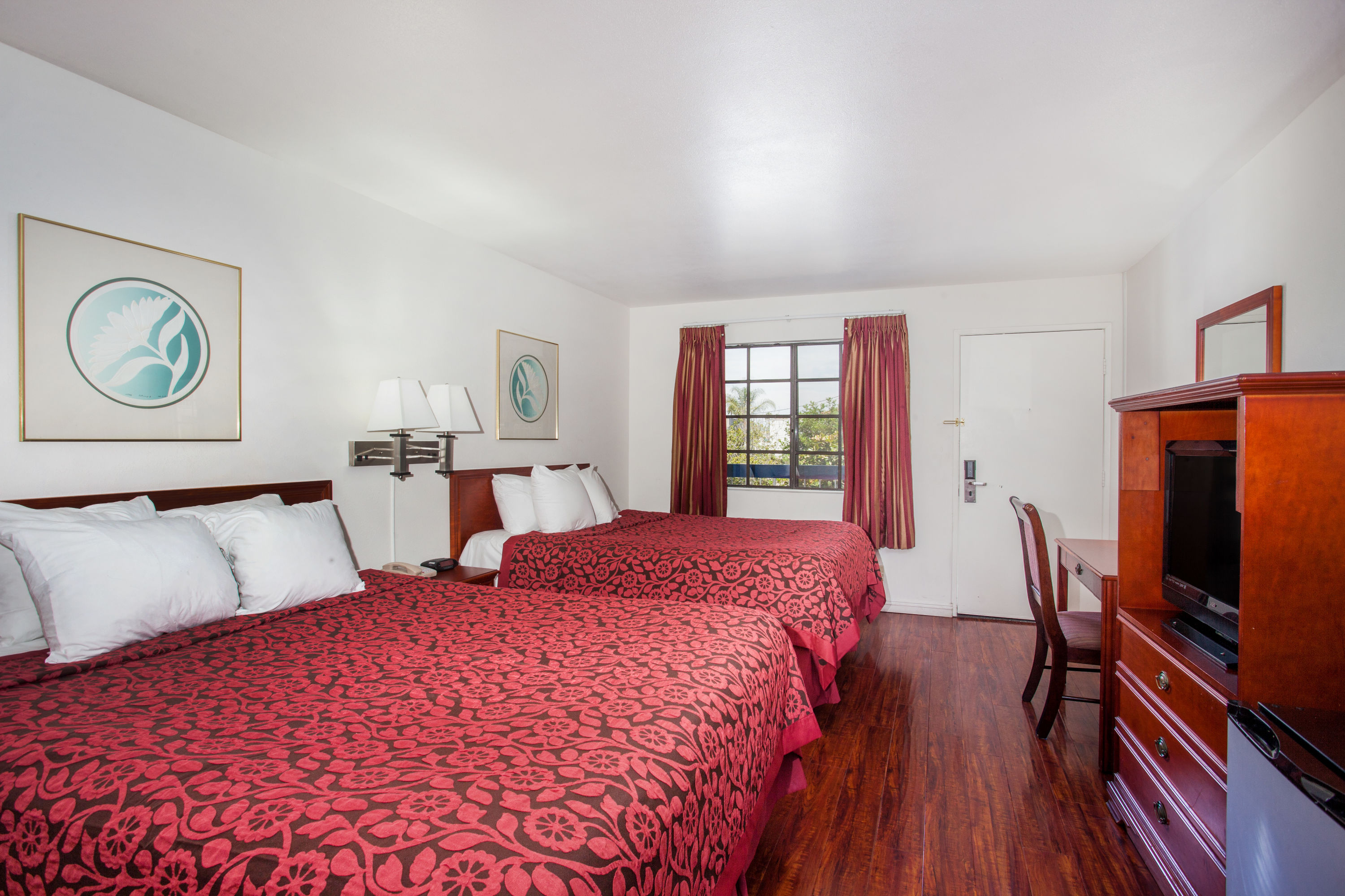 Guest room at the Days Inn by Wyndham Orange Anaheim in Orange, California