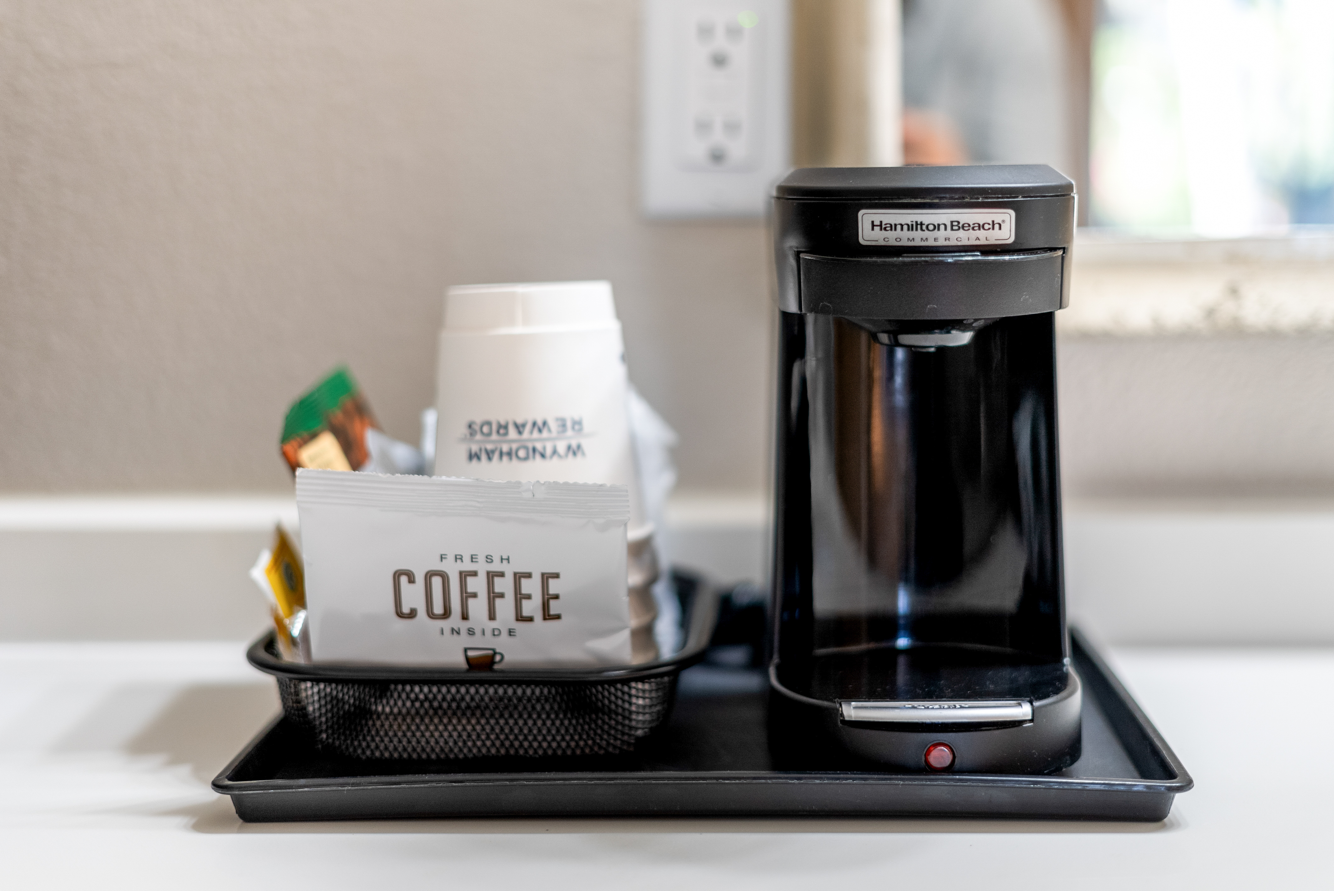 Guest room feature at the Days Inn by Wyndham San Diego Hotel Circle in San Diego, California