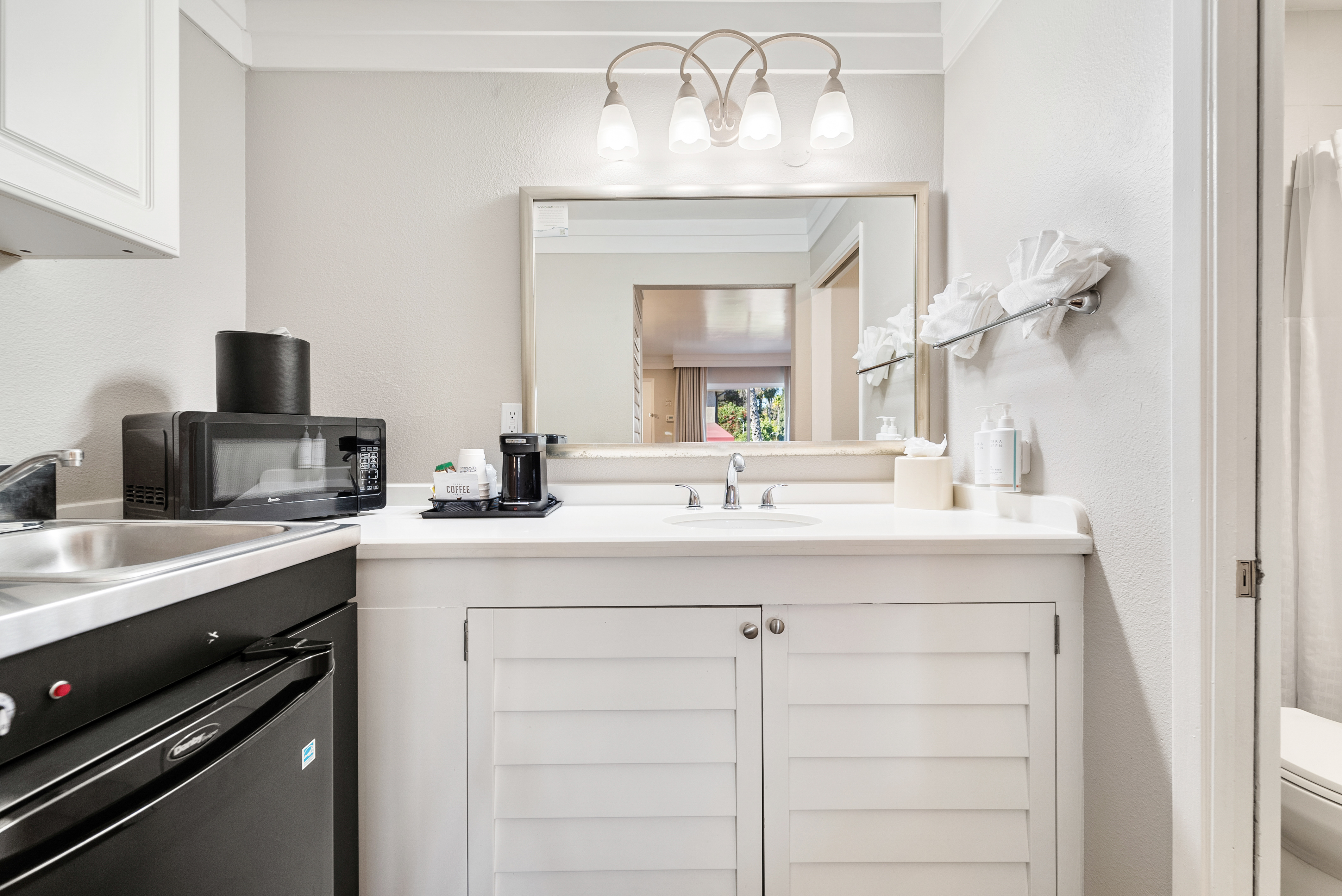 Guest room at the Days Inn by Wyndham San Diego Hotel Circle in San Diego, California