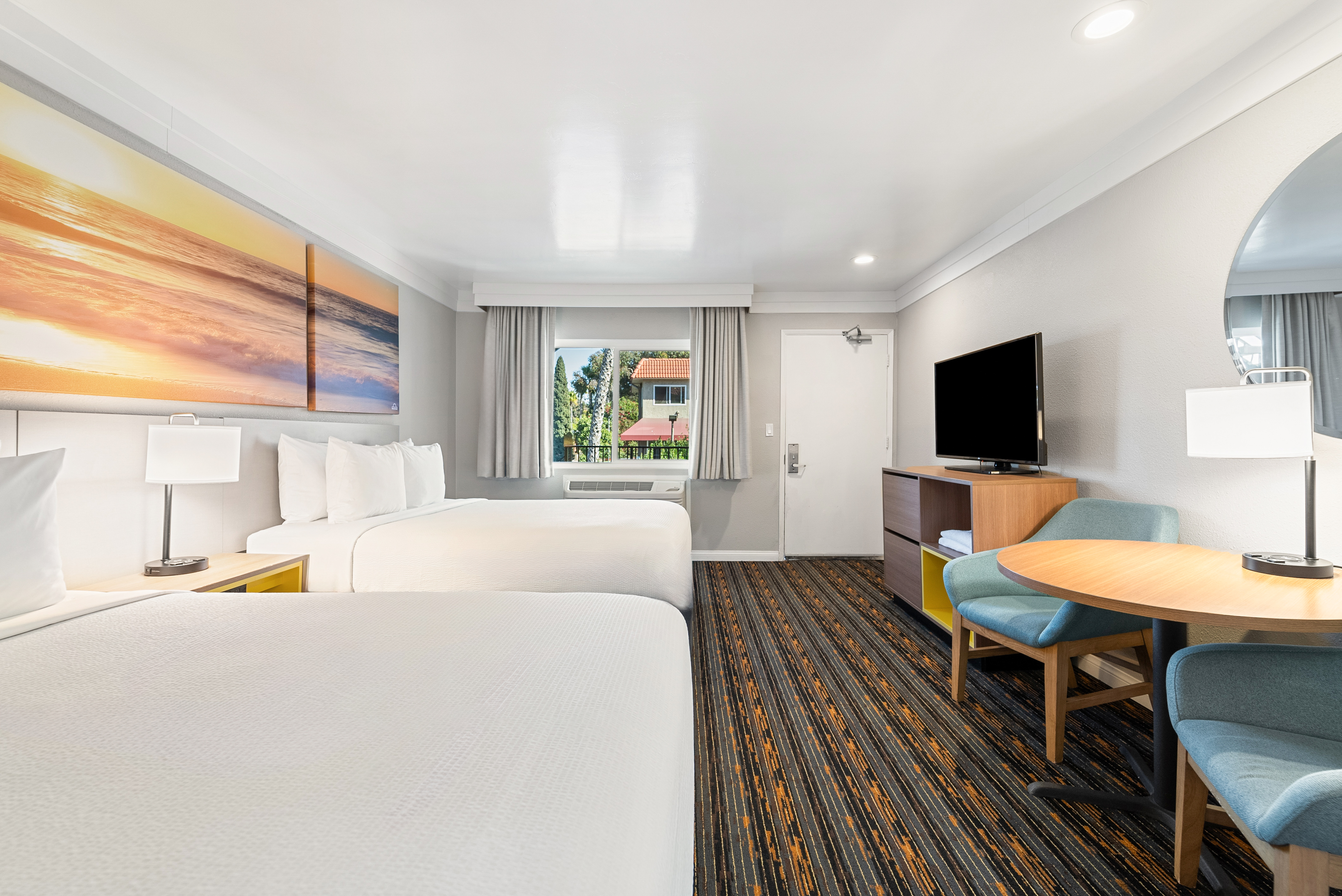 Guest room at the Days Inn by Wyndham San Diego Hotel Circle in San Diego, California