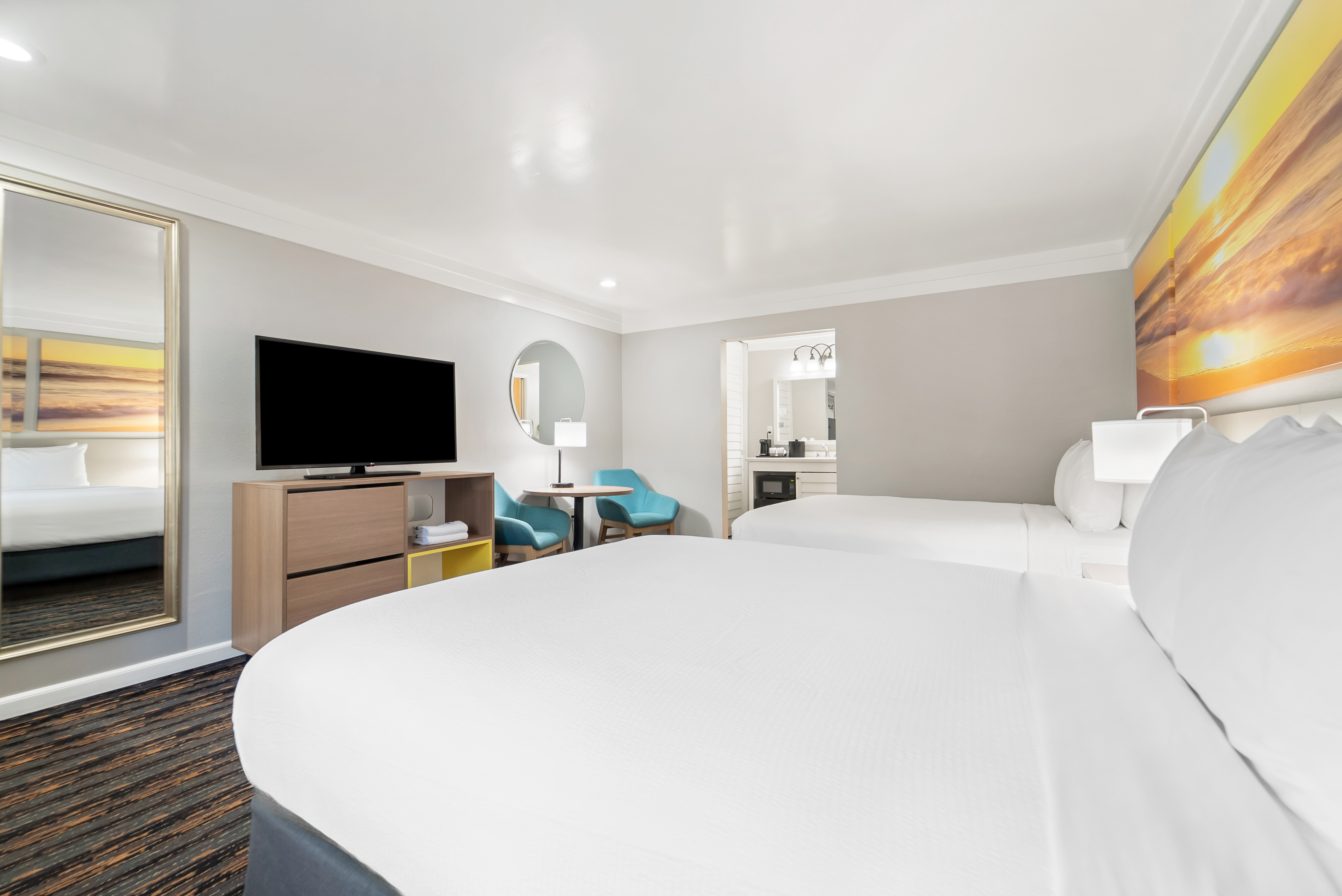 Guest room at the Days Inn by Wyndham San Diego Hotel Circle in San Diego, California