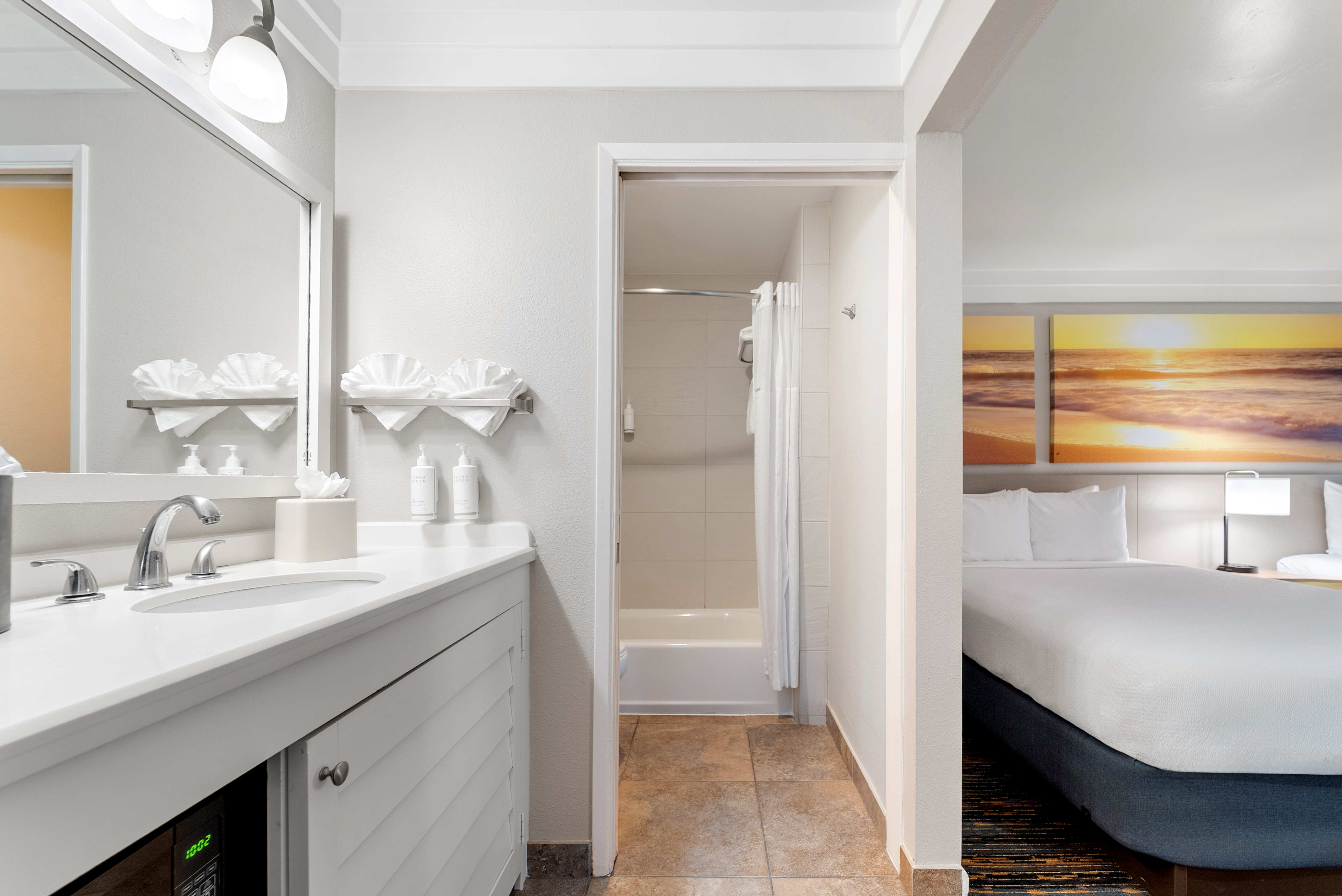 Guest room at the Days Inn by Wyndham San Diego Hotel Circle in San Diego, California