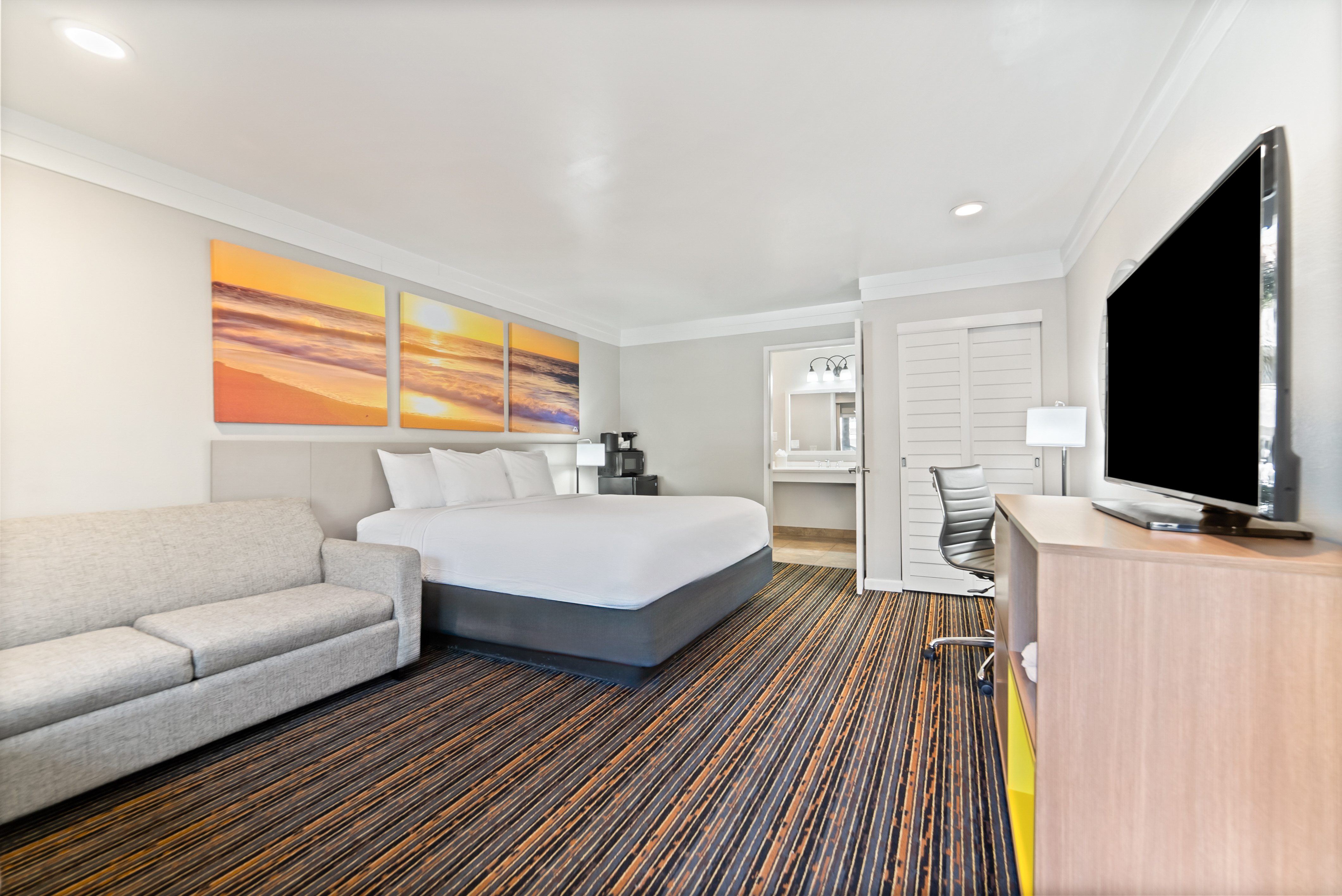 Guest room at the Days Inn by Wyndham San Diego Hotel Circle in San Diego, California