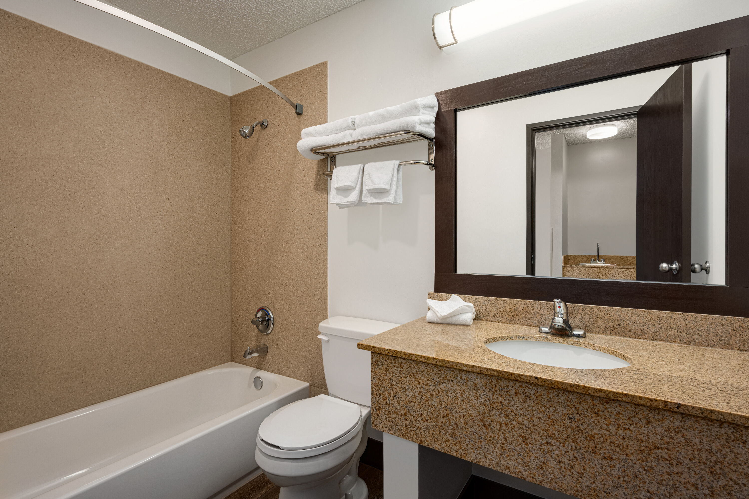 Guest room bath at the Days Inn by Wyndham Carbondale in Carbondale, Colorado