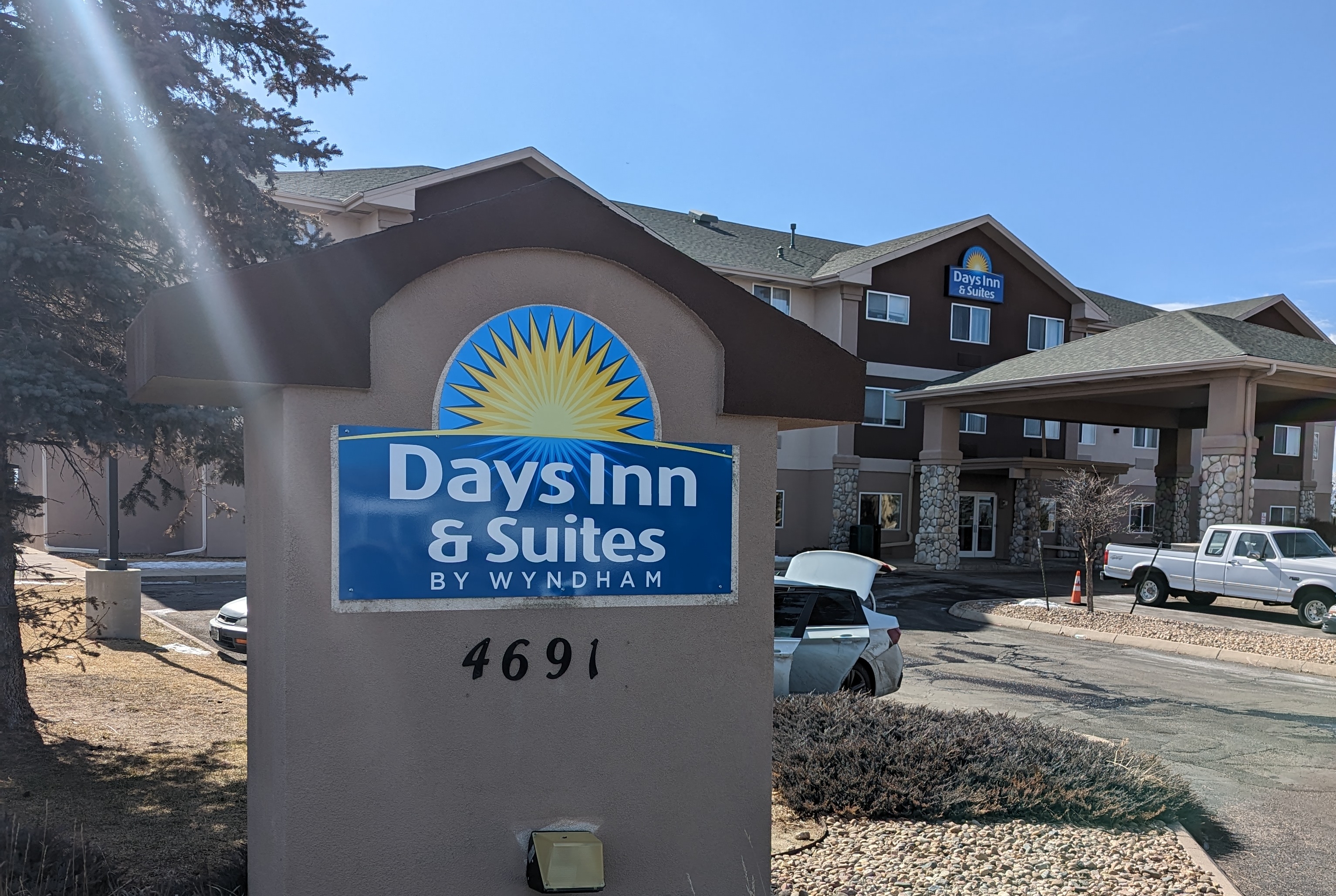 Exterior of Days Inn & Suites by Wyndham Castle Rock hotel in Castle Rock, Colorado