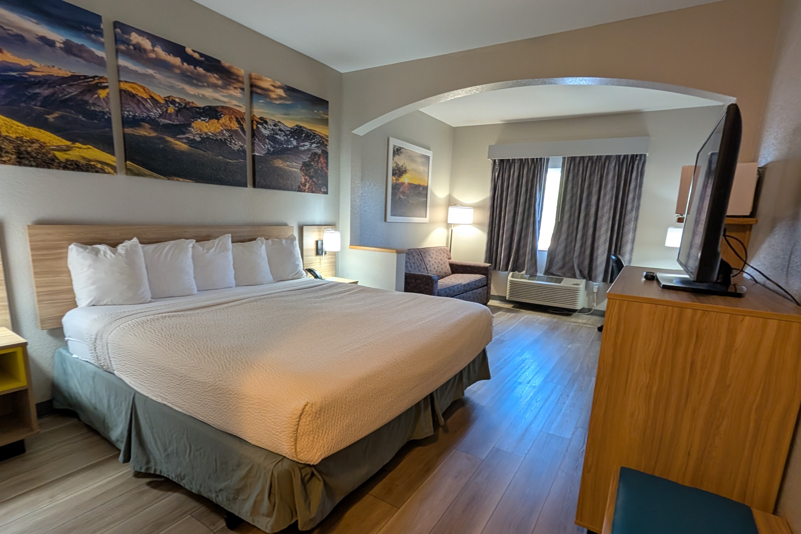 Guest room at the Days Inn & Suites by Wyndham Castle Rock in Castle Rock, Colorado
