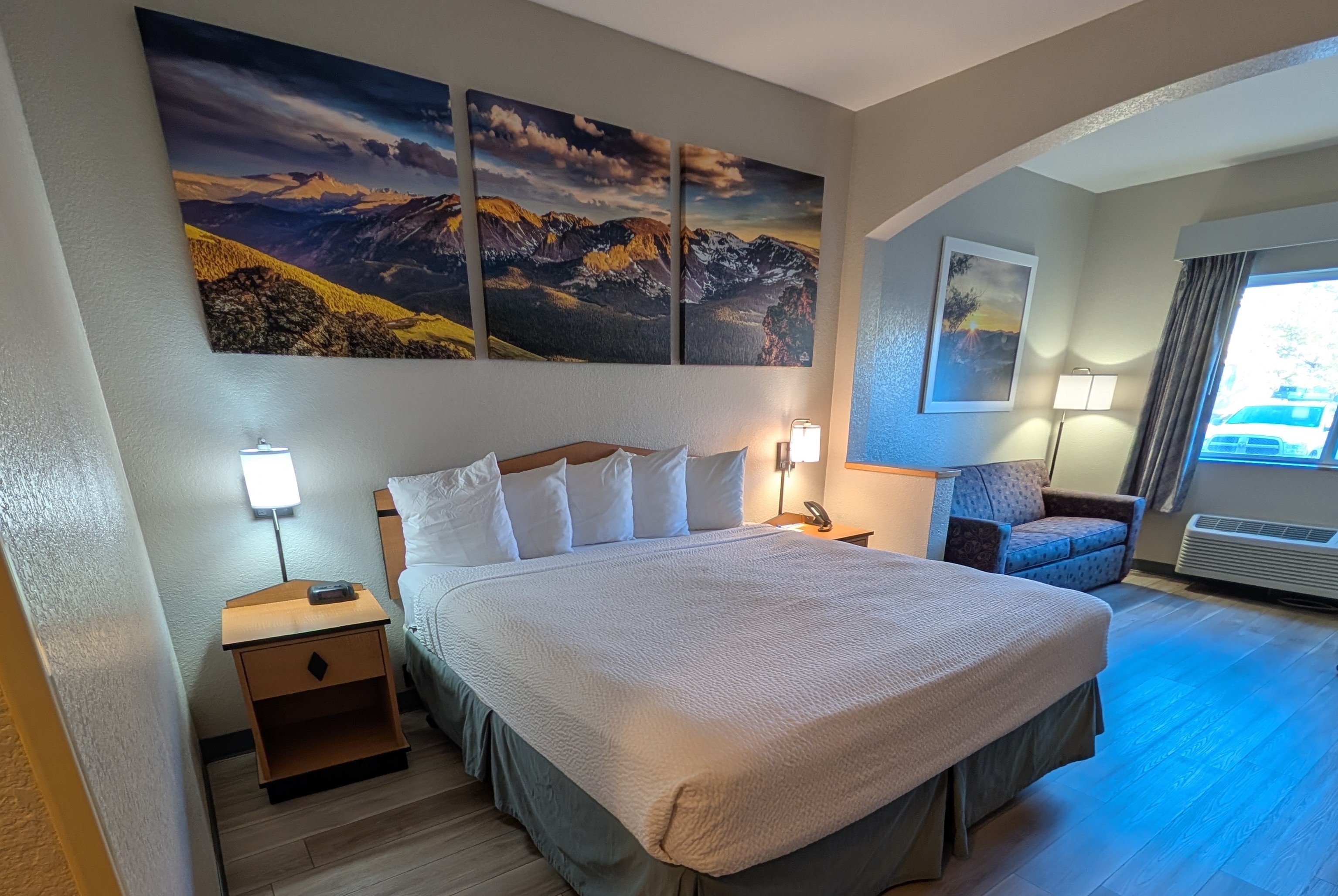 Guest room at the Days Inn & Suites by Wyndham Castle Rock in Castle Rock, Colorado