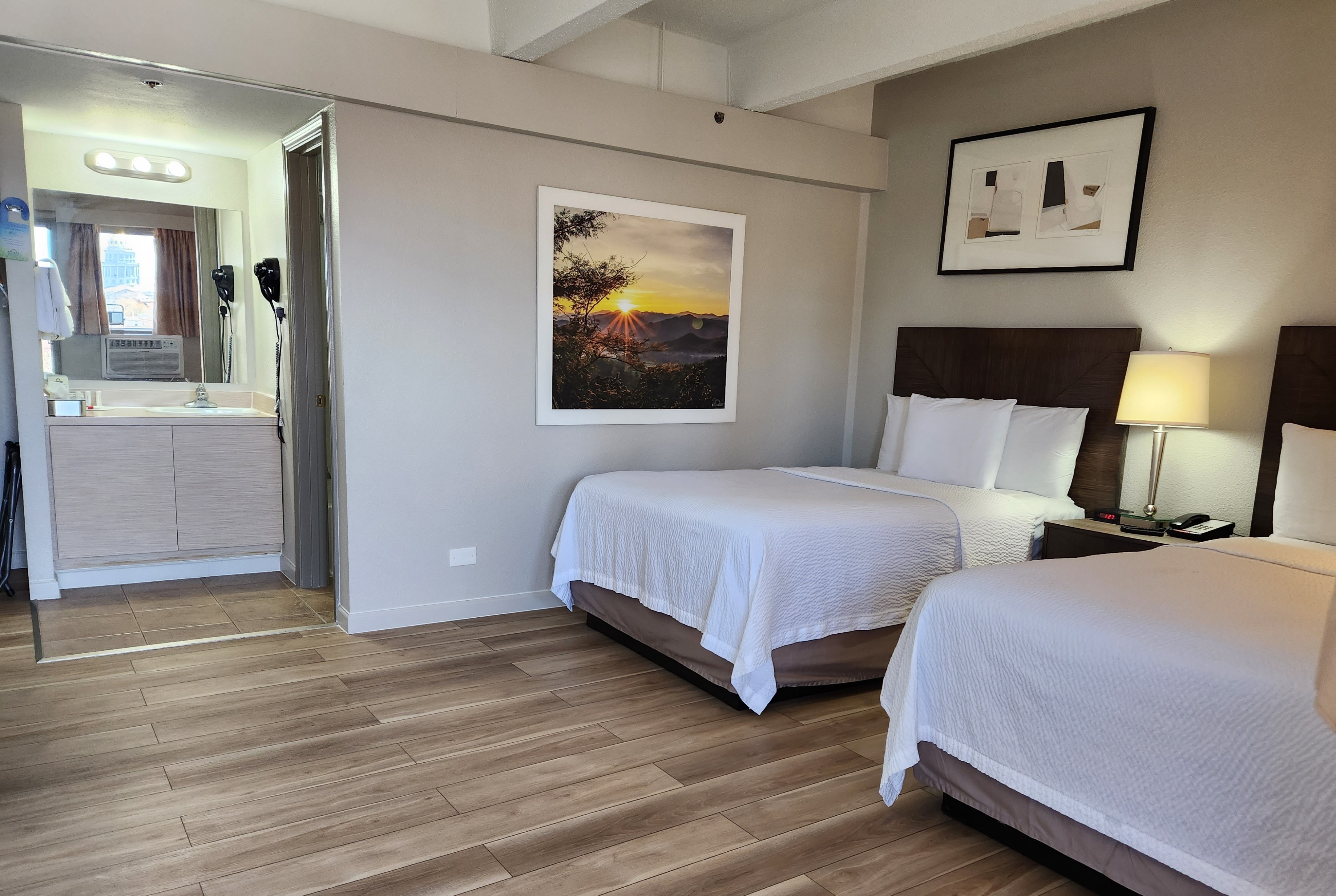 Guest room at the Days Inn by Wyndham Denver Downtown in Denver, Colorado