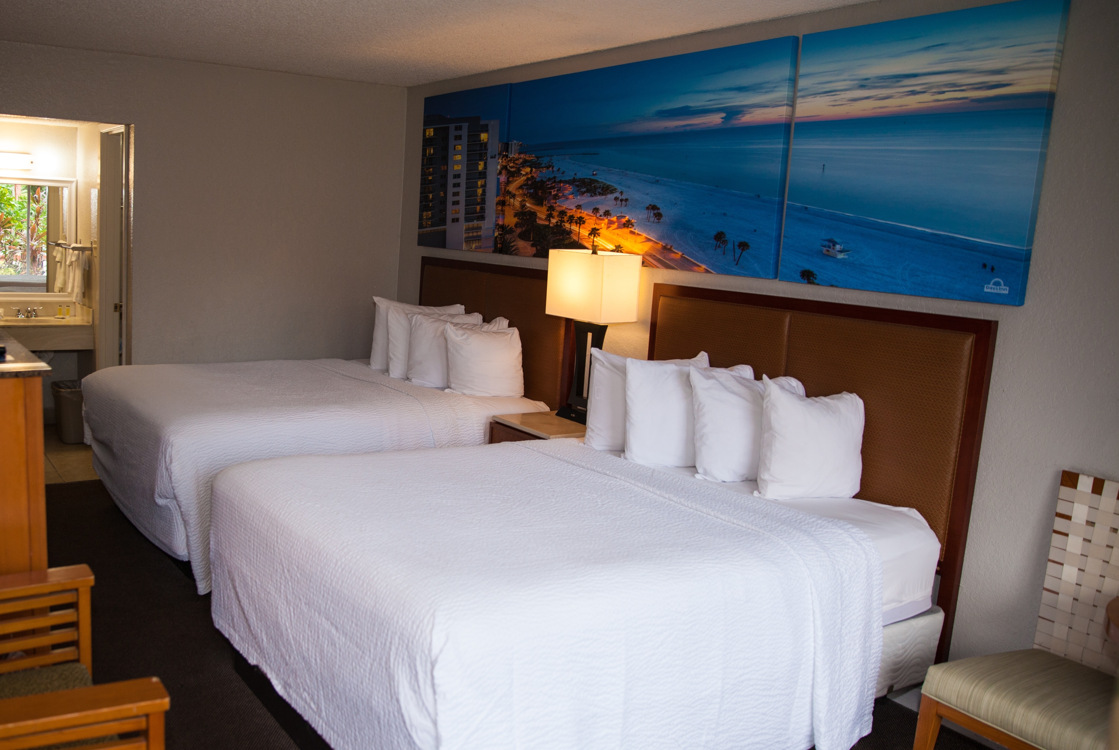 Guest room at the Days Inn by Wyndham Cocoa Cruiseport West At I-95/524 in Cocoa, Florida