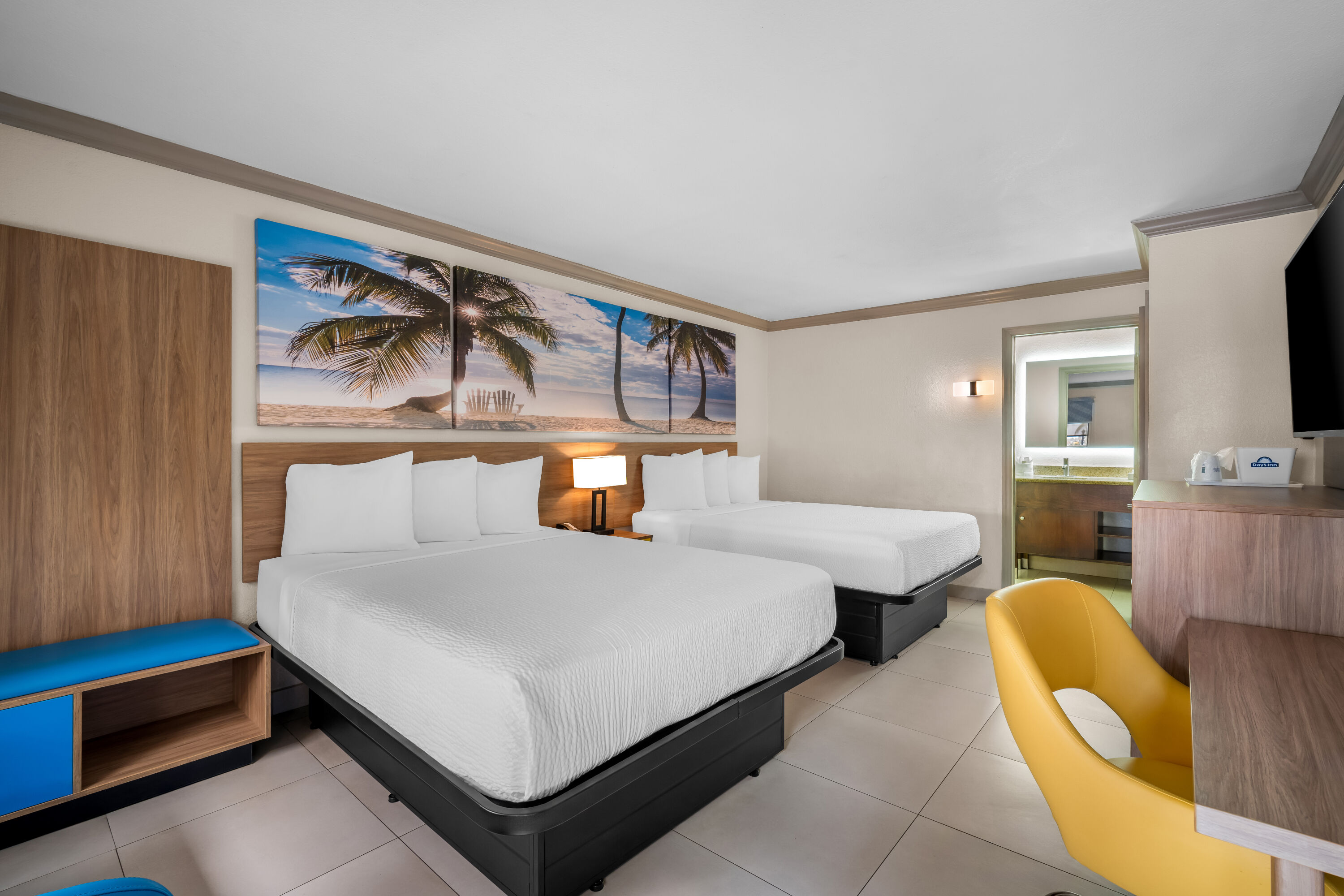 Double bed guest room at the Days Inn by Wyndham Florida City in Florida City, Florida