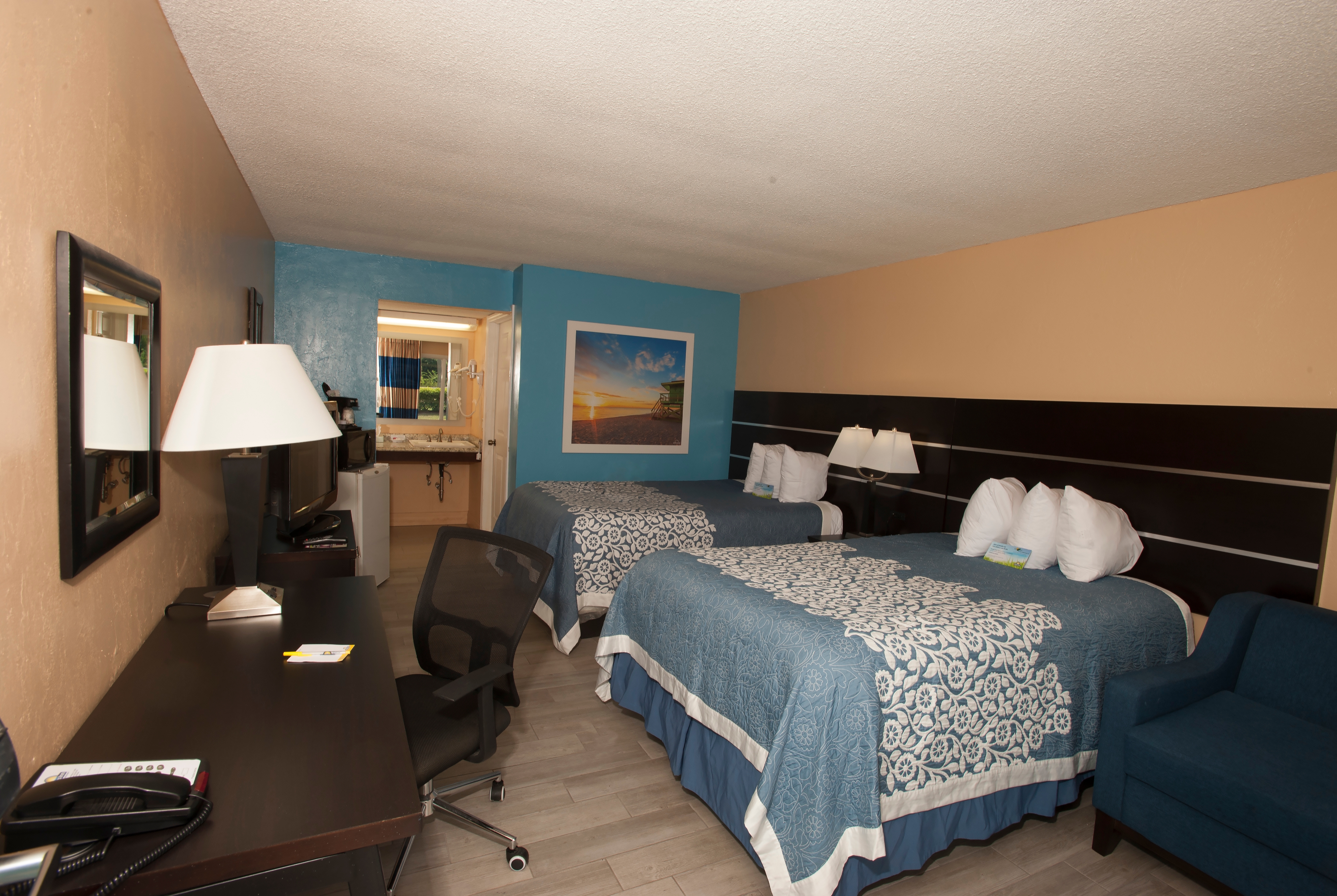 Guest room at the Days Inn by Wyndham Fort Myers Springs Resort in Fort Myers, Florida