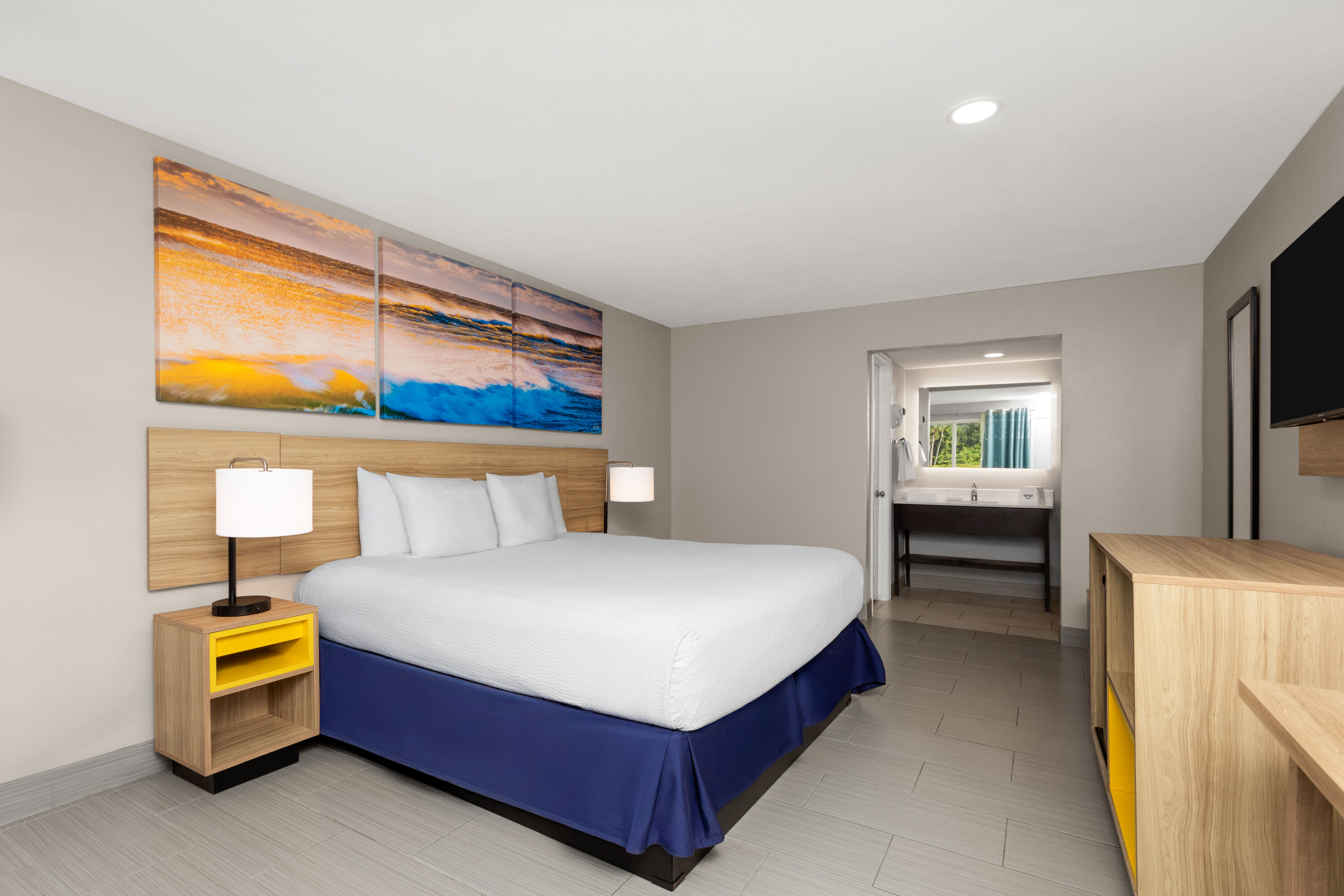 Guest room at the Days Inn by Wyndham Fort Myers Springs Resort in Fort Myers, Florida