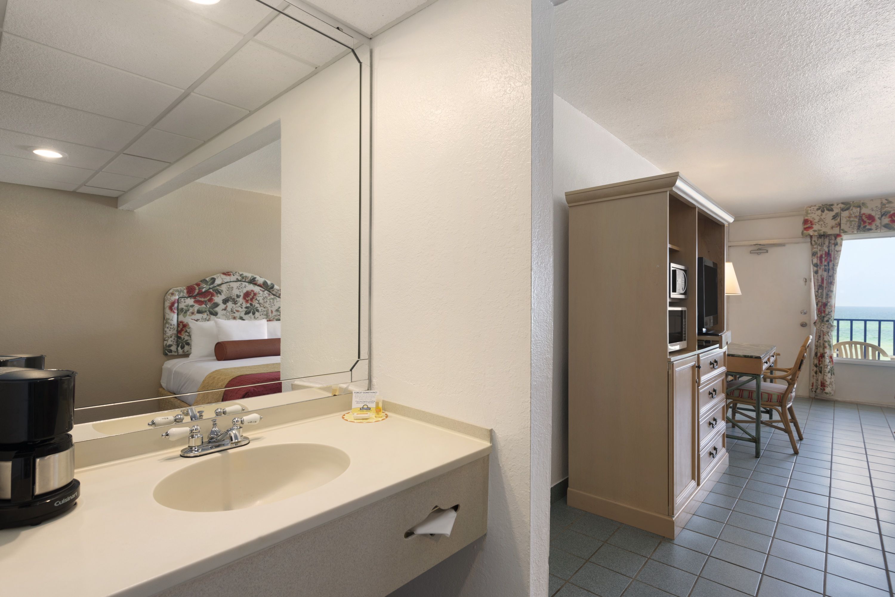 Guest room at the Days Inn by Wyndham Panama City Beach/Beachfront Resort in Panama City Beach, Florida