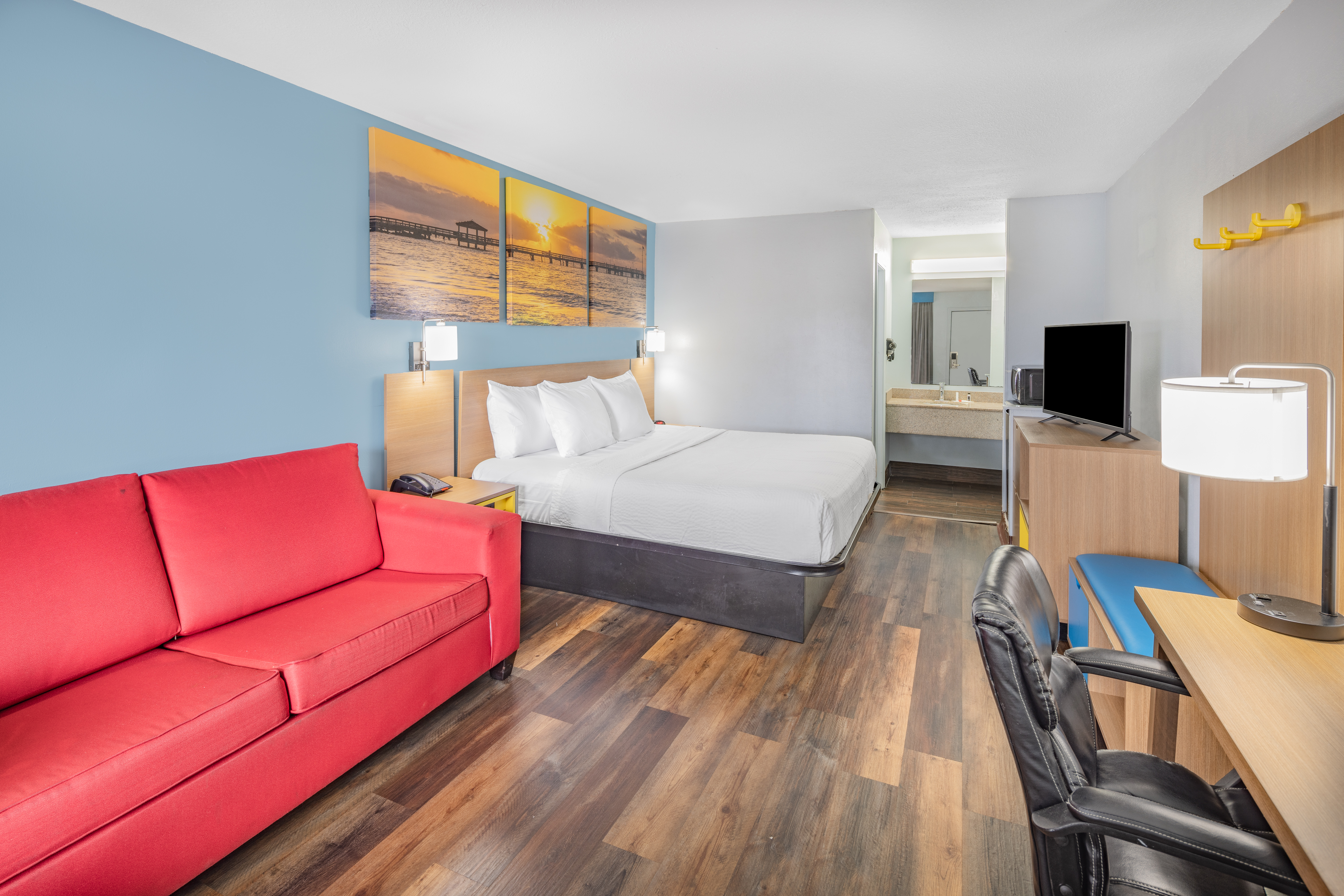 Guest room at the Days Inn by Wyndham Pensacola I-10 in Pensacola, Florida