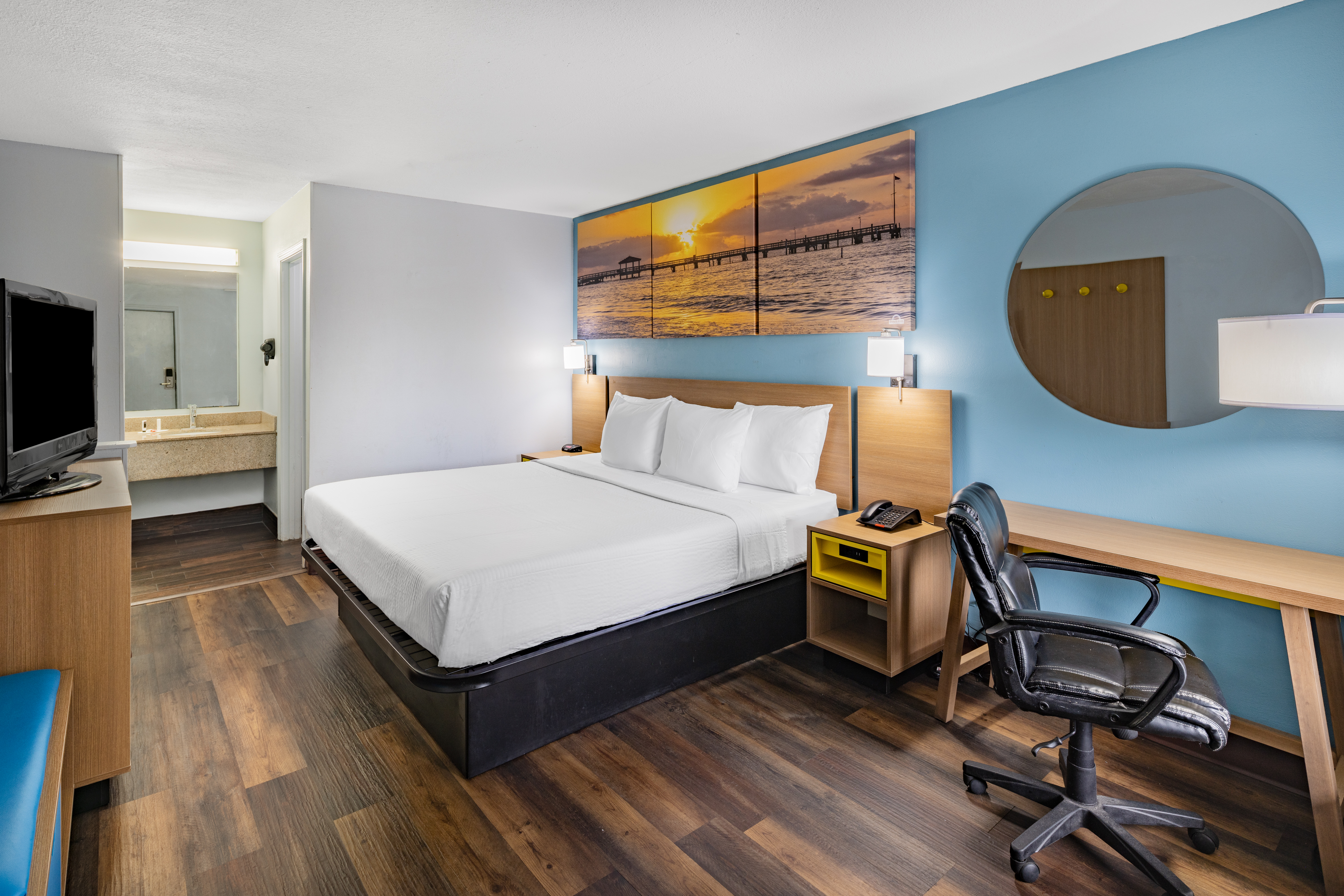 Guest room at the Days Inn by Wyndham Pensacola I-10 in Pensacola, Florida