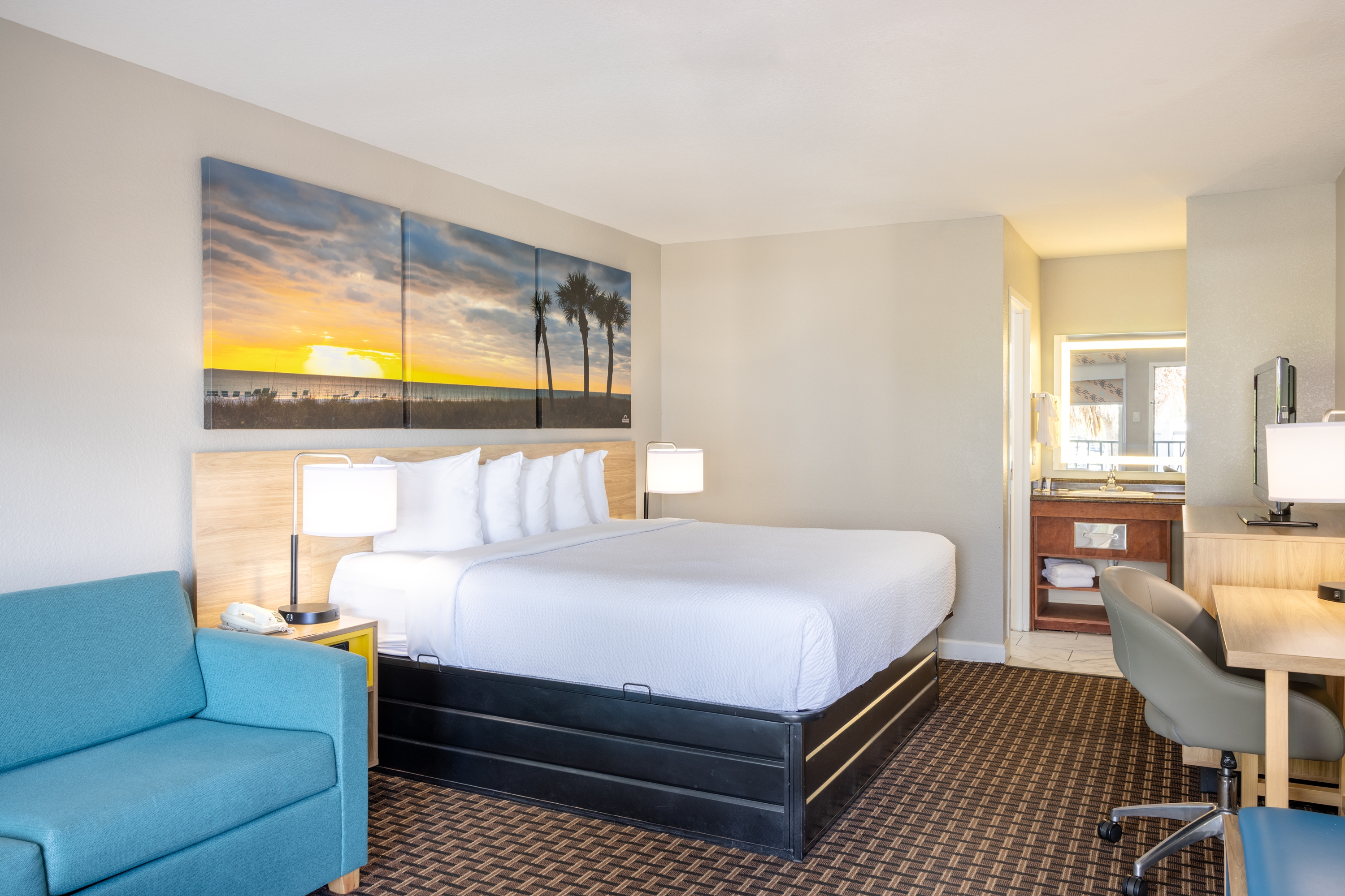 Guest room at the Days Inn by Wyndham Port Charlotte/Punta Gorda in Port Charlotte, Florida