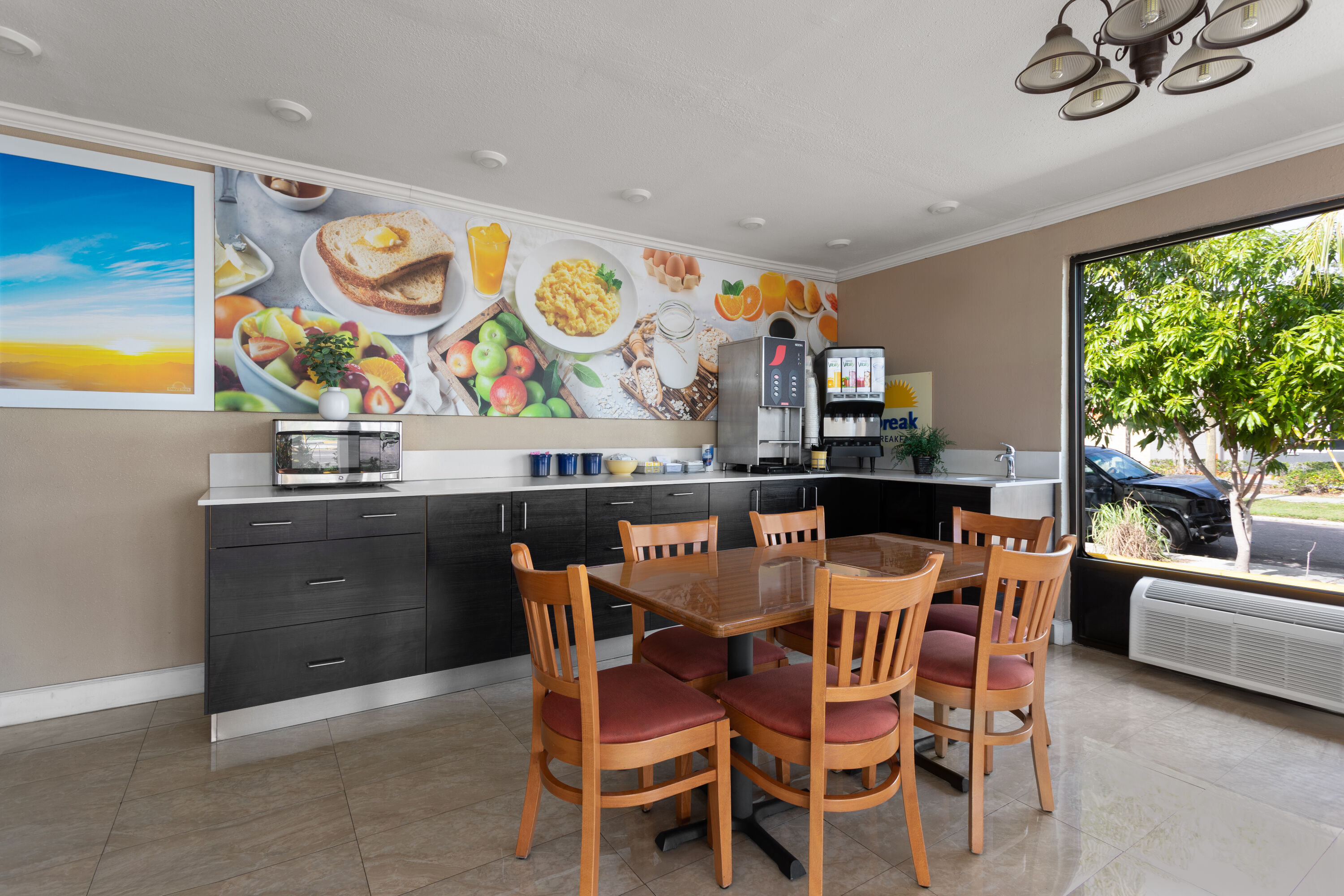 Free breakfast at Days Inn by Wyndham St. Petersburg Central in Saint Petersburg, Florida