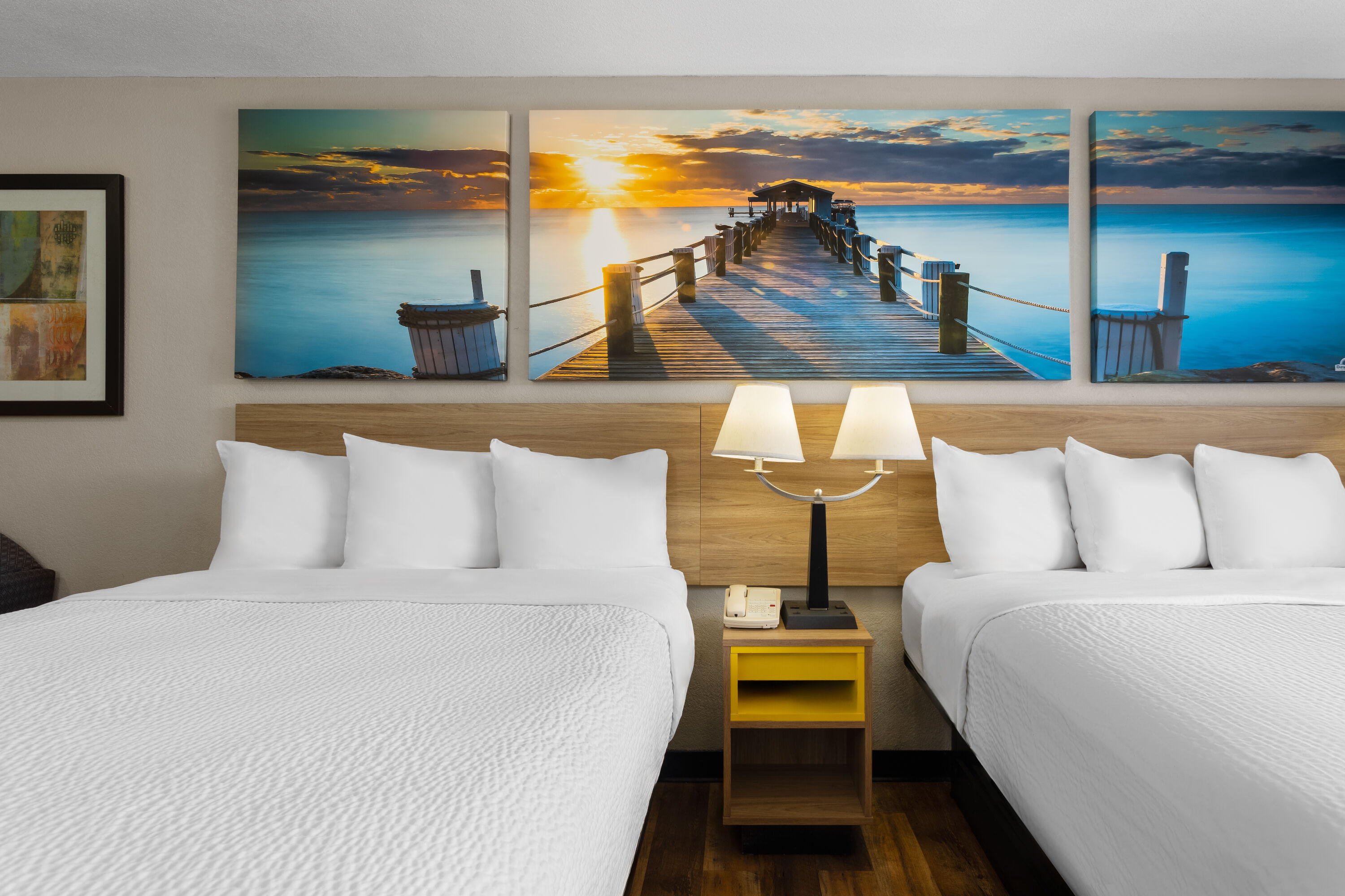 Guest room at the Days Inn by Wyndham St. Petersburg Central in Saint Petersburg, Florida