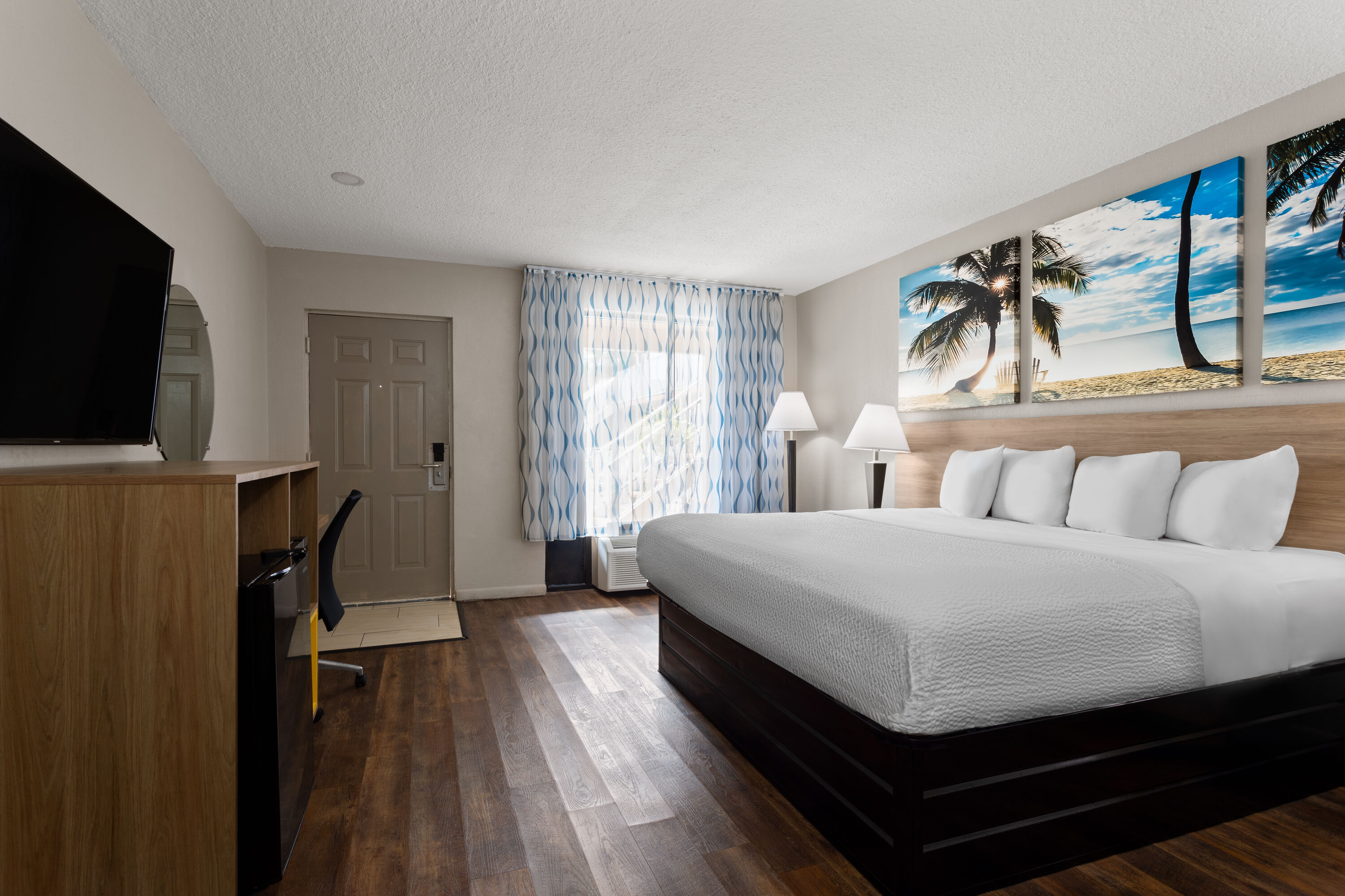 Guest room at the Days Inn by Wyndham St. Petersburg Central in Saint Petersburg, Florida