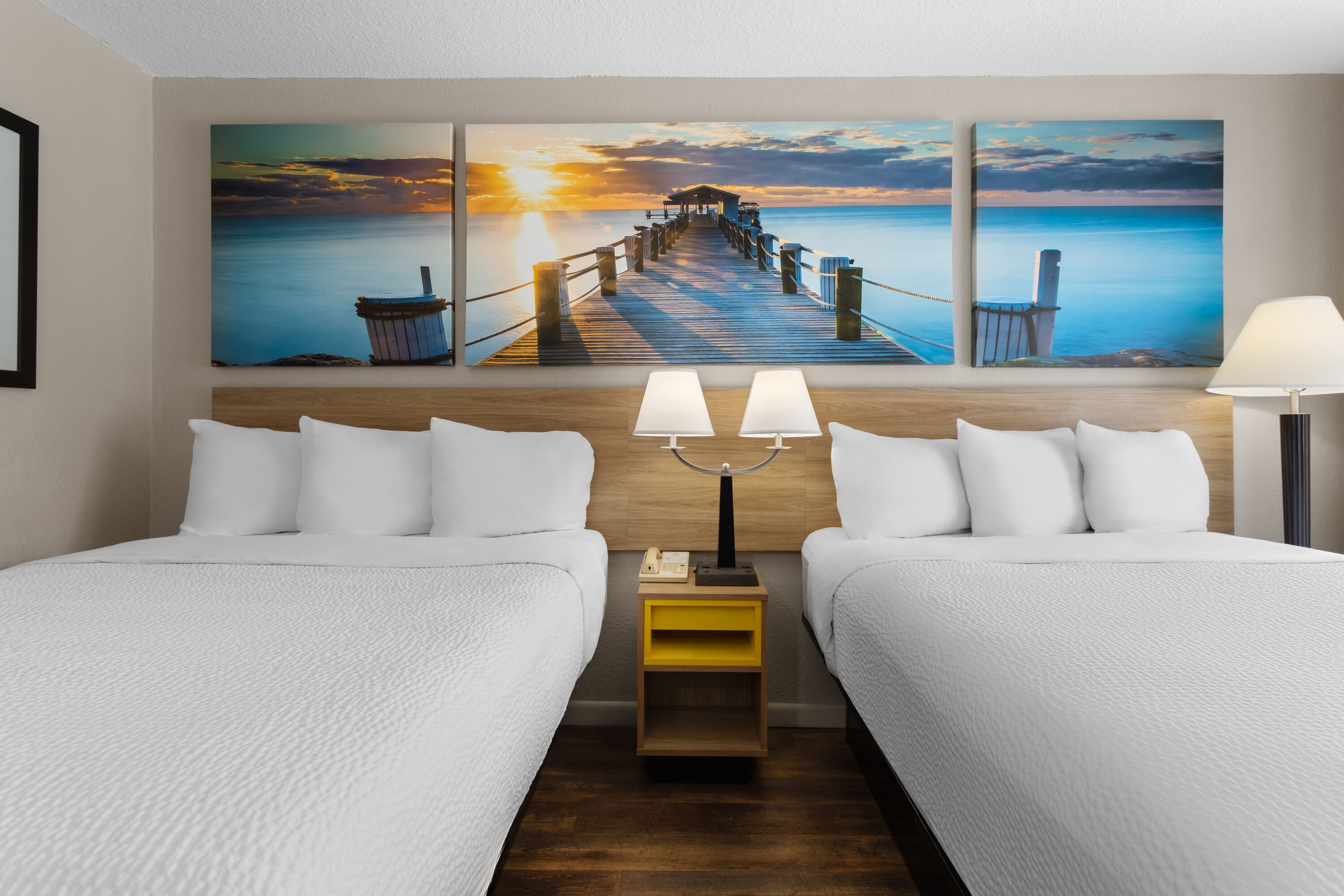 Guest room at the Days Inn by Wyndham St. Petersburg Central in Saint Petersburg, Florida