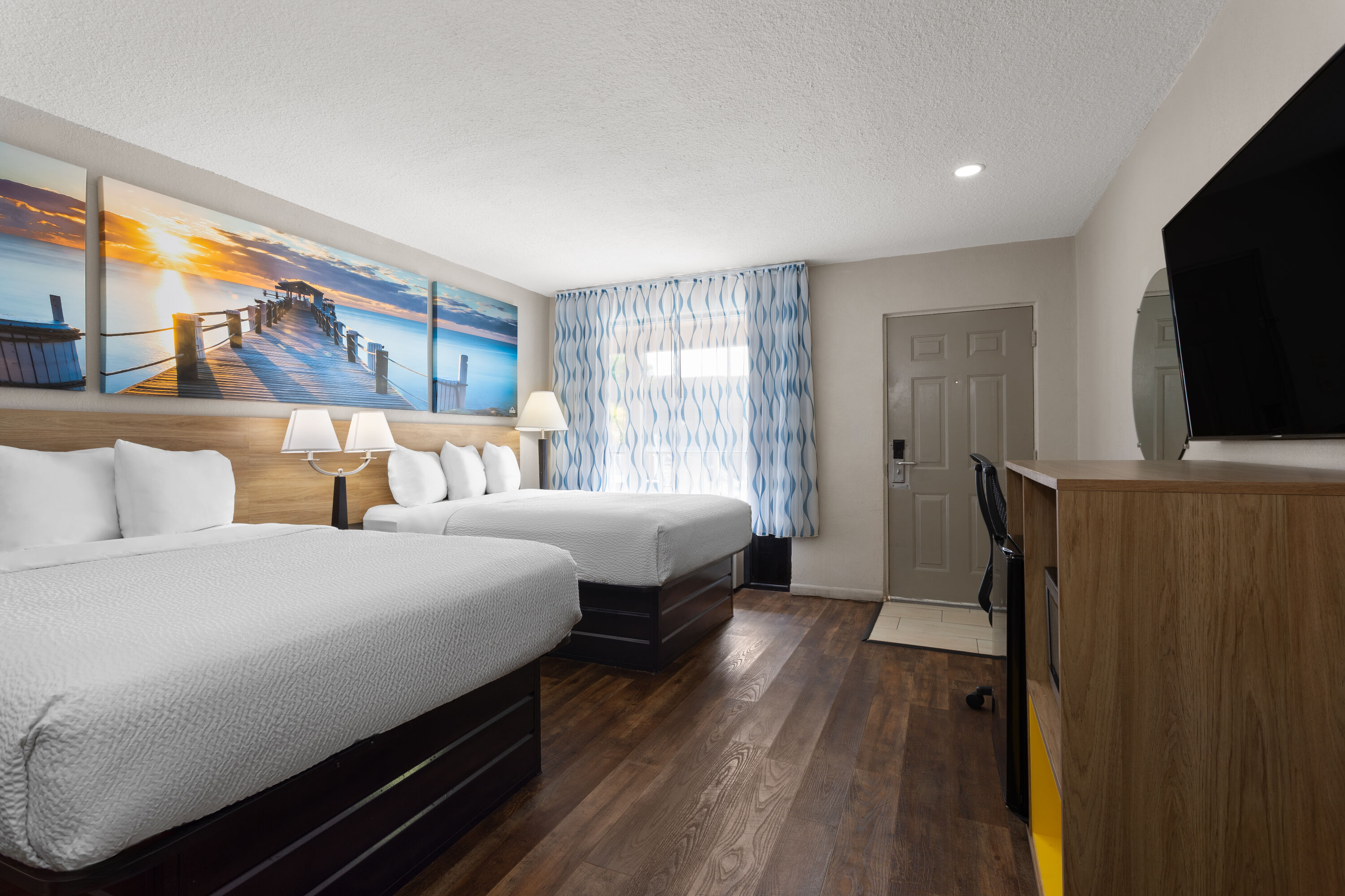 Guest room at the Days Inn by Wyndham St. Petersburg Central in Saint Petersburg, Florida