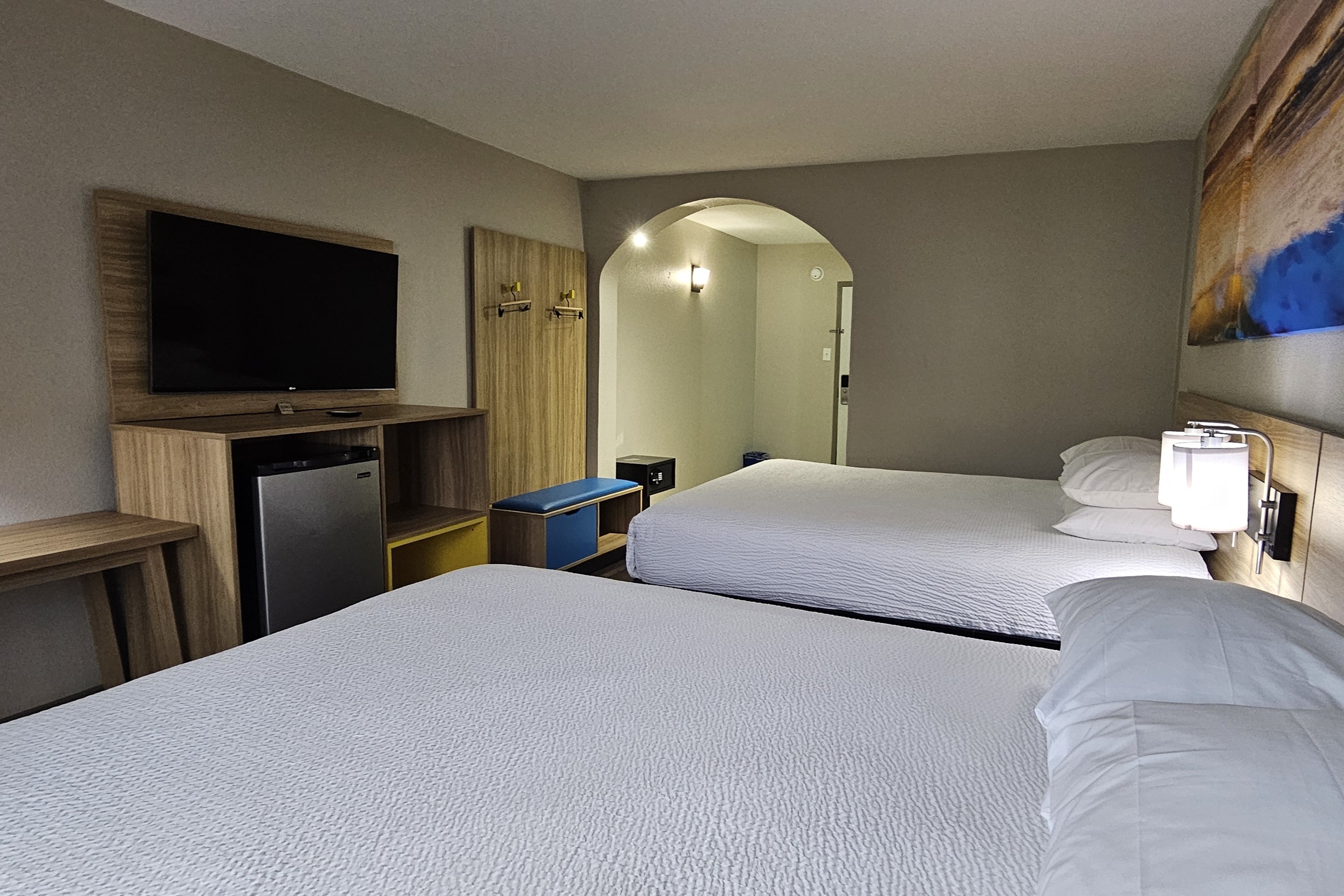 Guest room at the Days Inn & Suites by Wyndham Tampa/Fairground/Casino Area in Tampa, Florida